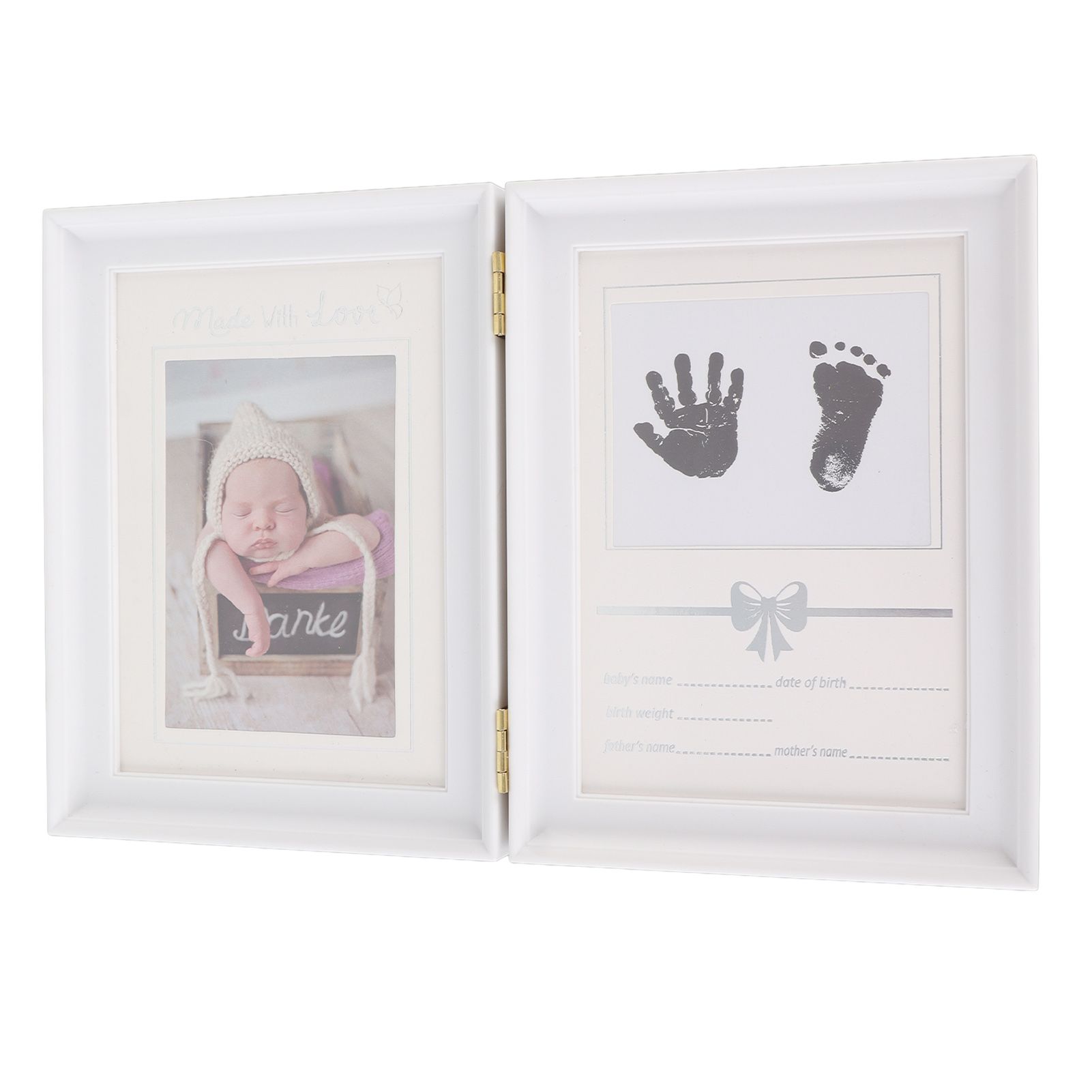 Baby Handprint Footprint Kit Plastic Density Board Attractive Decorative 31.5x20.7x1.7cm Expanded Baby Print Frames Newborn - Image 3