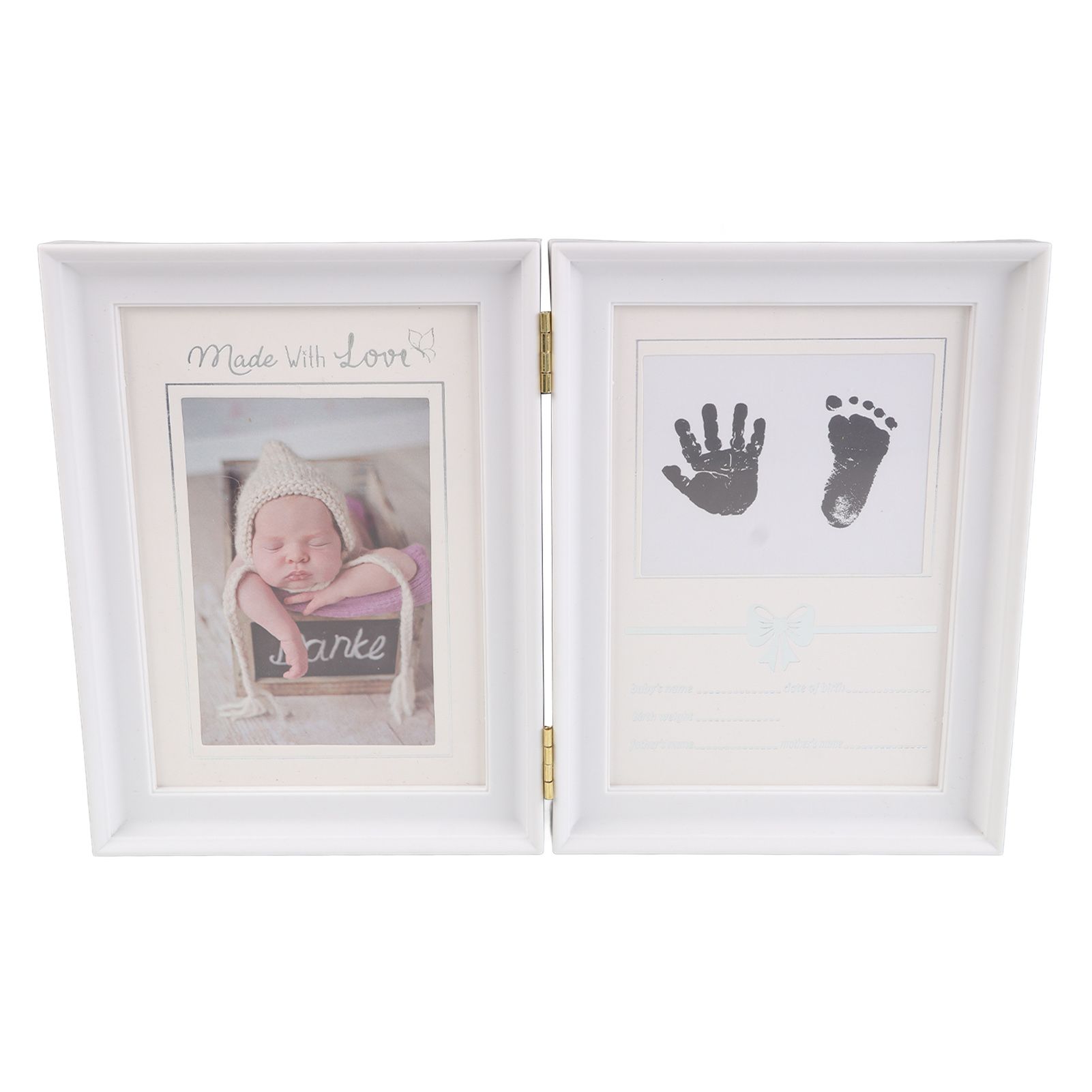 Baby Handprint Footprint Kit Plastic Density Board Attractive Decorative 31.5x20.7x1.7cm Expanded Baby Print Frames Newborn - Image 4