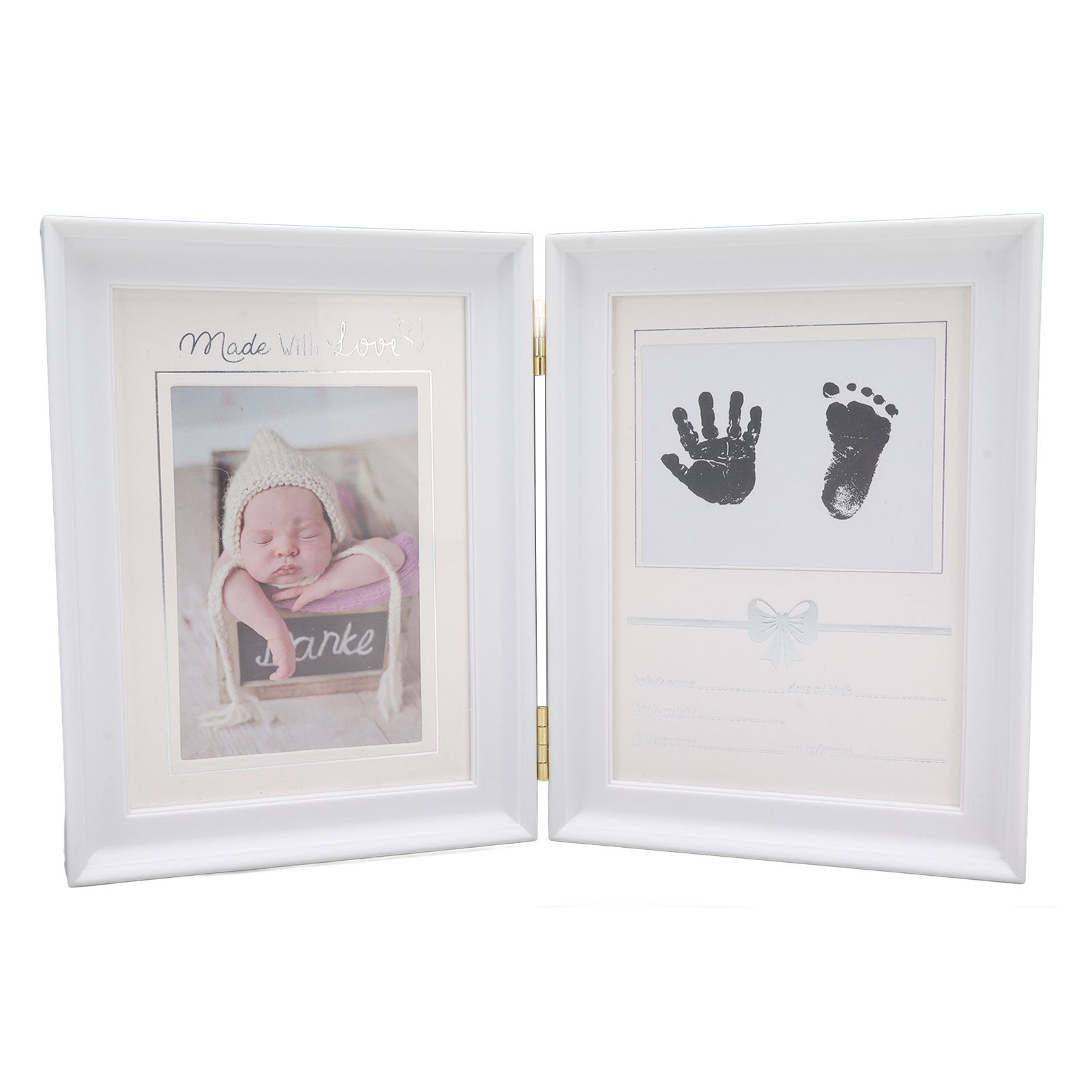 Baby Handprint Footprint Kit Plastic Density Board Attractive Decorative 31.5x20.7x1.7cm Expanded Baby Print Frames Newborn - Image 5