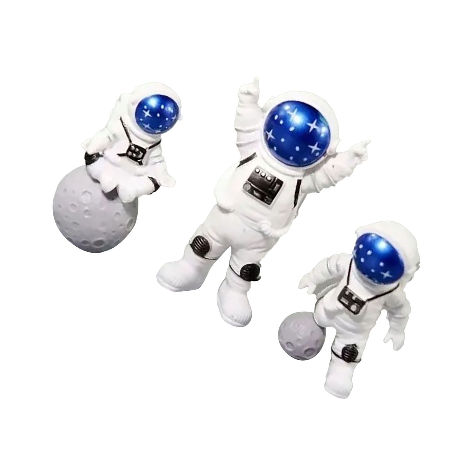 3 Piece Astronaut Figurines Cute Nordic Style PVC Spaceman Desk Decor for Cake Decoration Kids Room Bedroom Bookshelf - Image 5