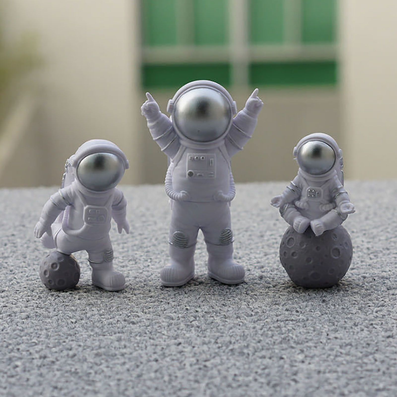 3 Piece Astronaut Figurines Cute Nordic Style PVC Spaceman Desk Decor for Cake Decoration Kids Room Bedroom Bookshelf - Image 6