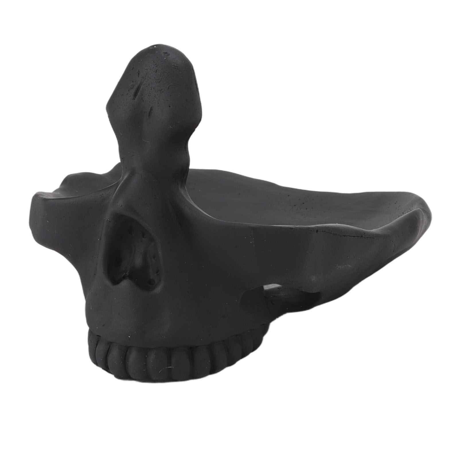 Skull Glasses Stand Lifelike Scratch Resistant Practical Statue Eyeglasses Holder with Storage Tray for Home Black - Image 2