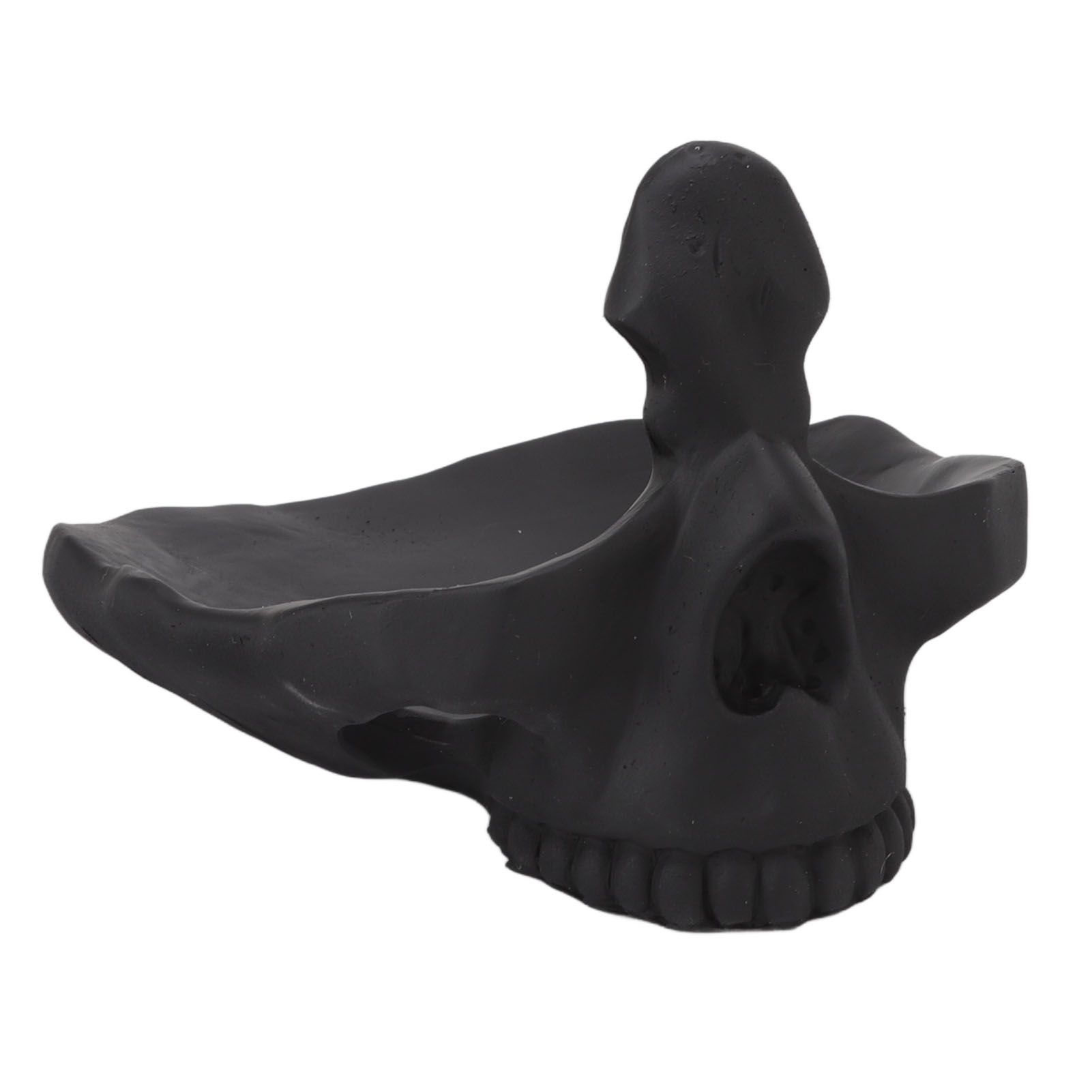 Skull Glasses Stand Lifelike Scratch Resistant Practical Statue Eyeglasses Holder with Storage Tray for Home Black - Image 4