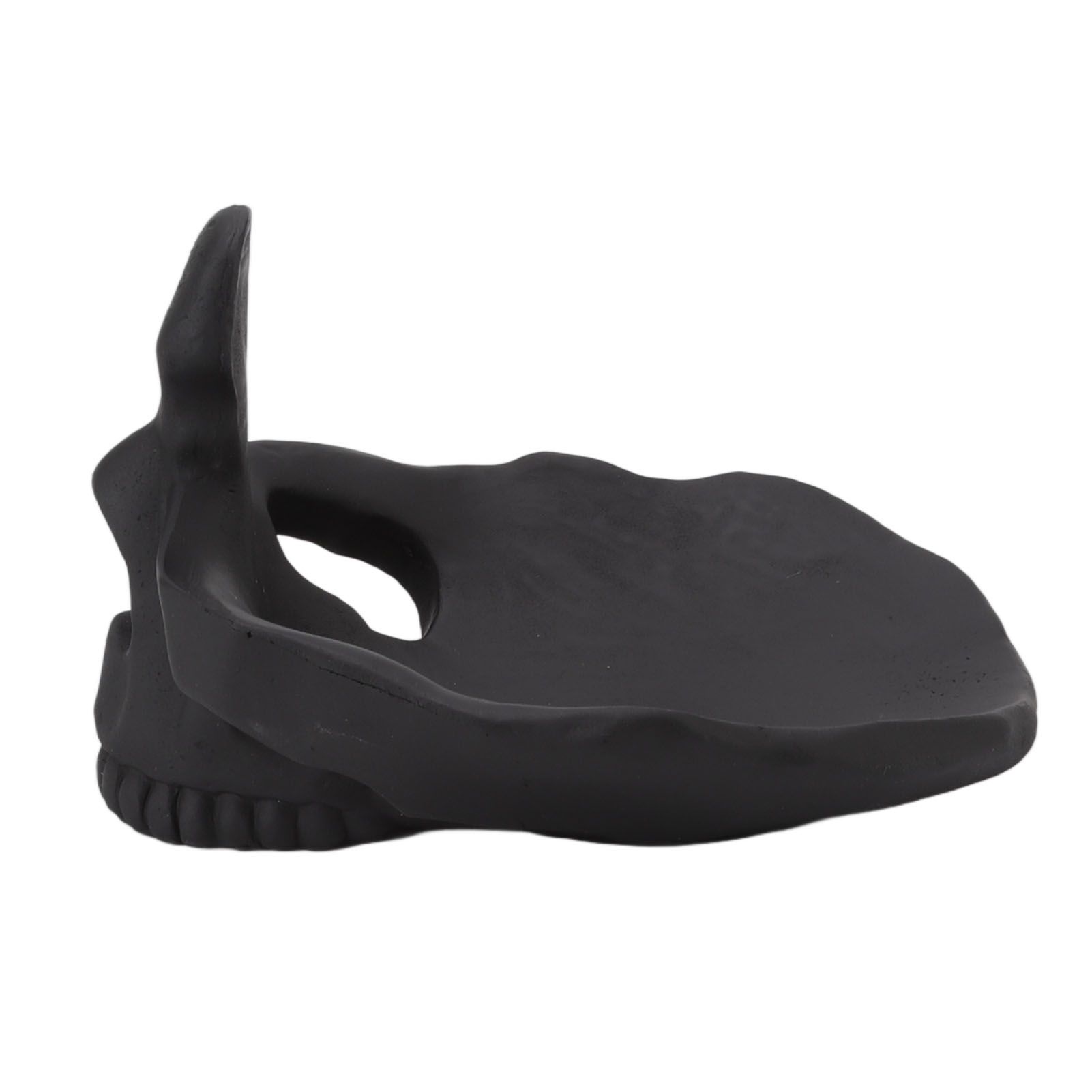 Skull Glasses Stand Lifelike Scratch Resistant Practical Statue Eyeglasses Holder with Storage Tray for Home Black - Image 5
