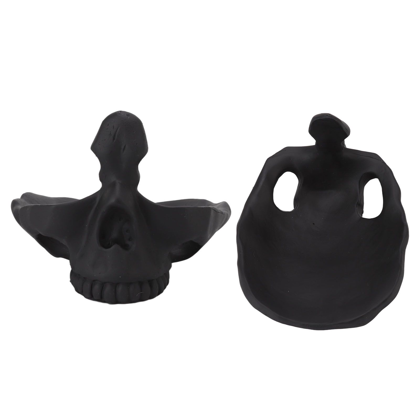 Skull Glasses Stand Lifelike Scratch Resistant Practical Statue Eyeglasses Holder with Storage Tray for Home Black - Image 8