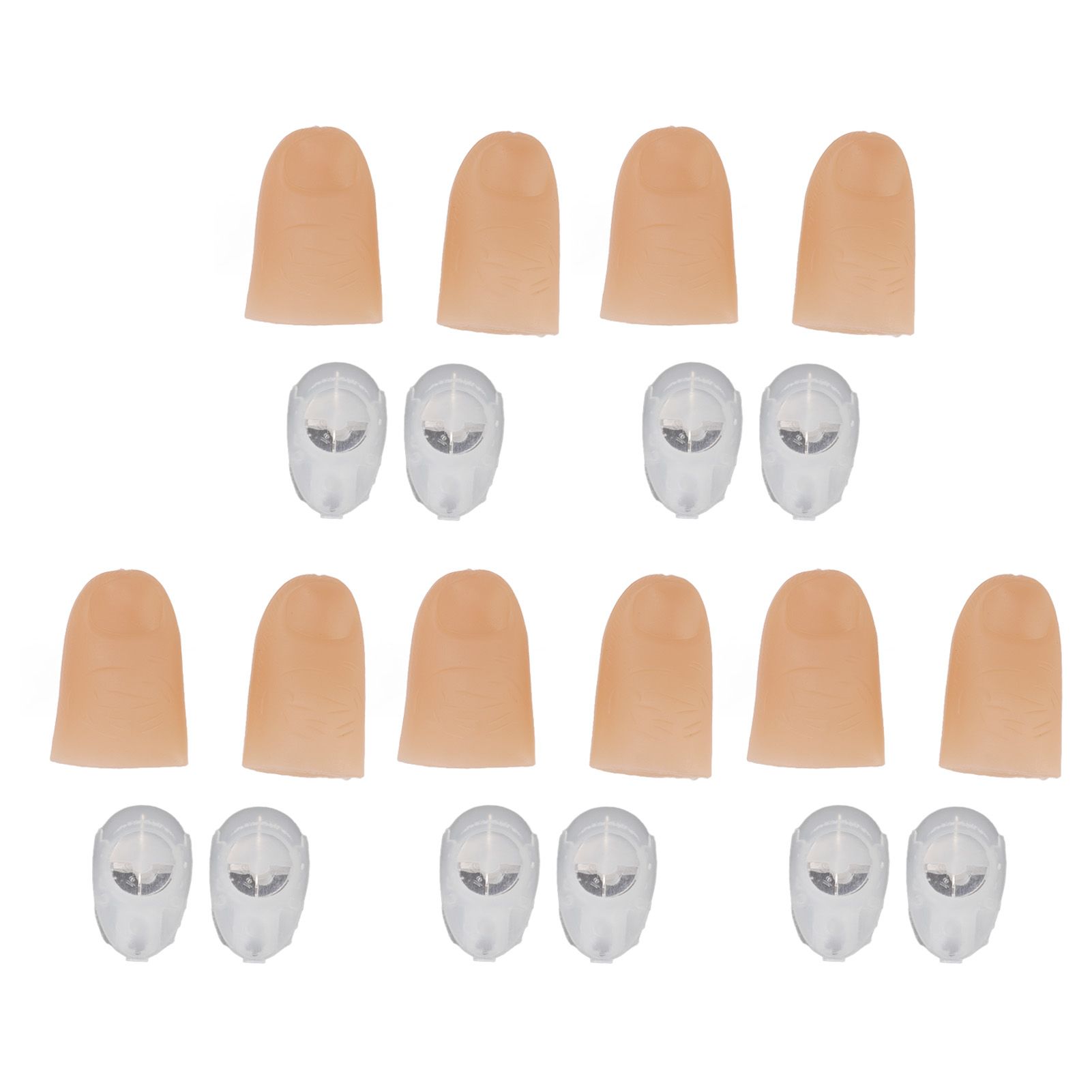 5 Pairs Finger Light Up Thumb PVC 3V 40mAh Battery Powered 4.5cm LED Fake Finger Lights for Performance Prop Blue - Image 1