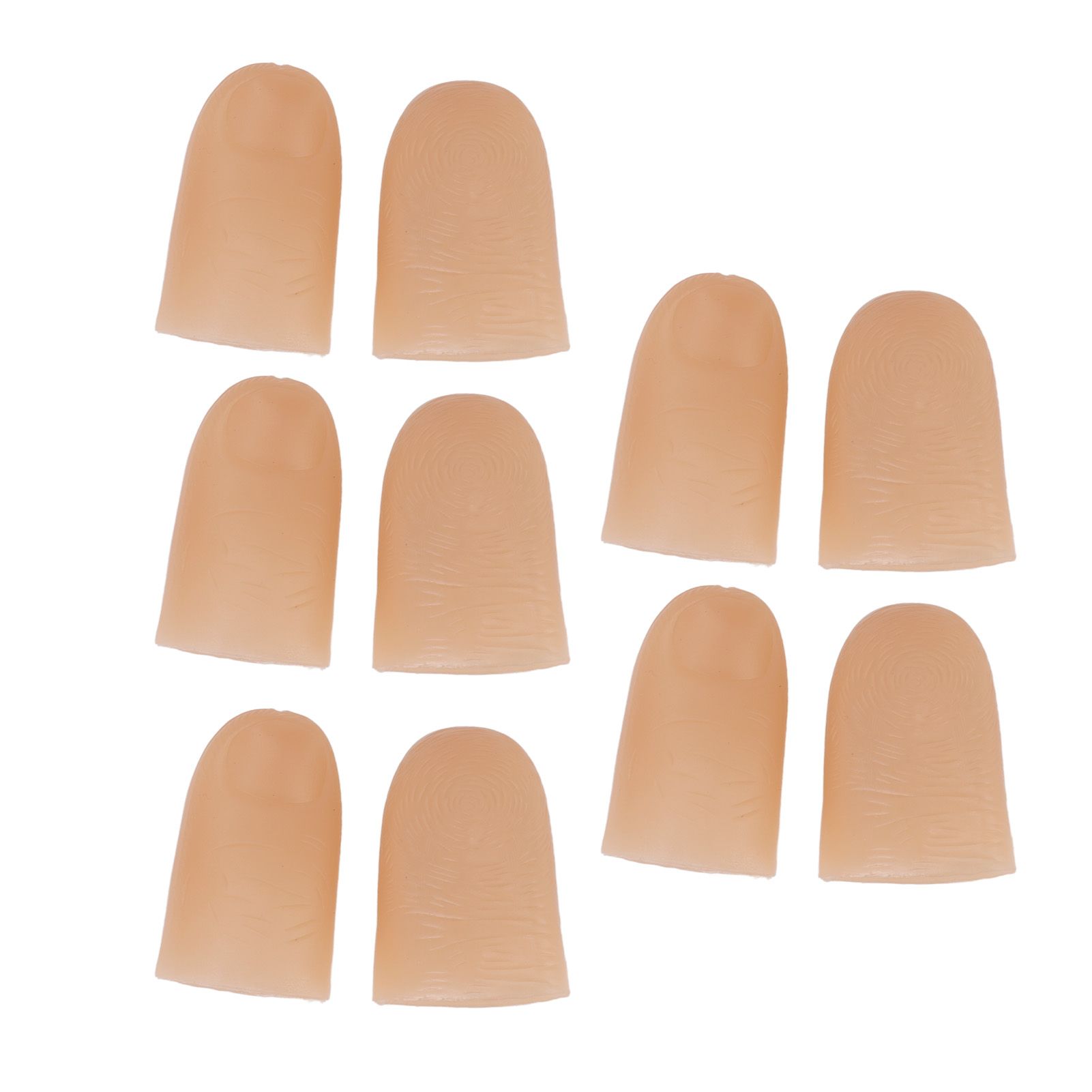 5 Pairs Finger Light Up Thumb PVC 3V 40mAh Battery Powered 4.5cm LED Fake Finger Lights for Performance Prop Blue - Image 2