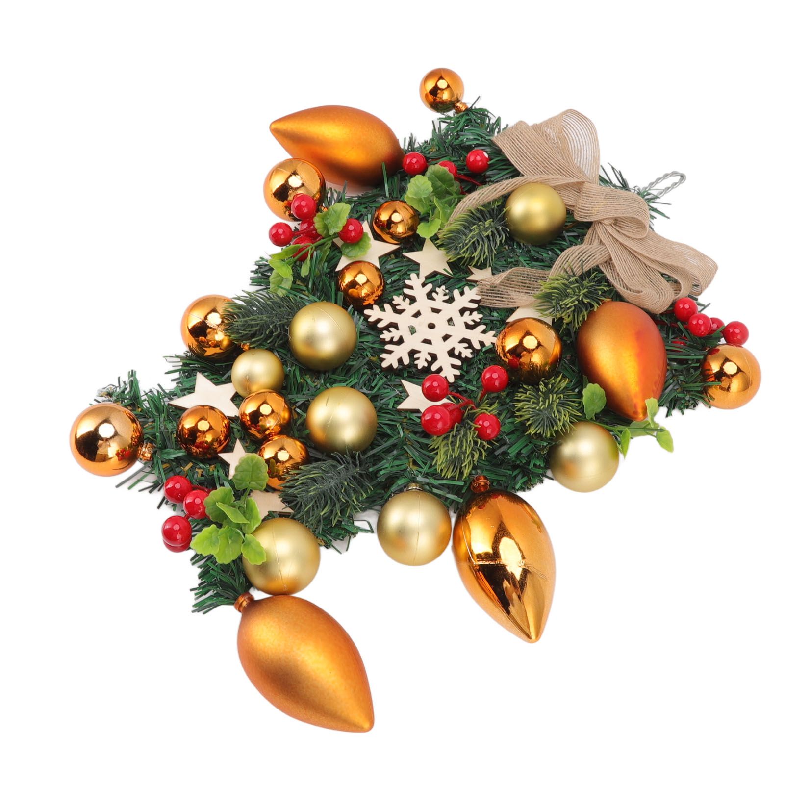 Christmas Wreath Handcrafted Exquisite Reusable Christmas Wreath Pendant Christmas Door Wreath for Fireplace Window - Image 6