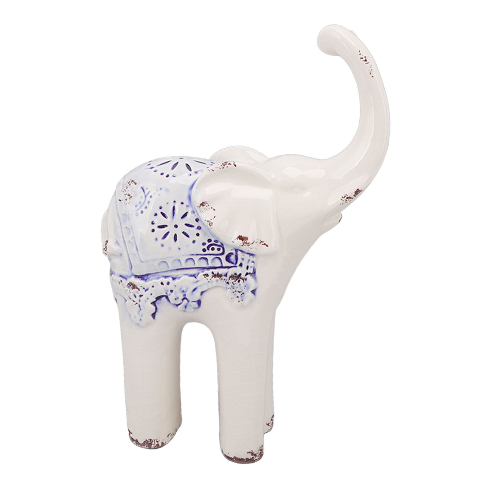 Elephant Ceramic Decor Safe Round Slippy Exquisite Porcelain Elephant Sculpture for Home Office Ornament S - Image 2