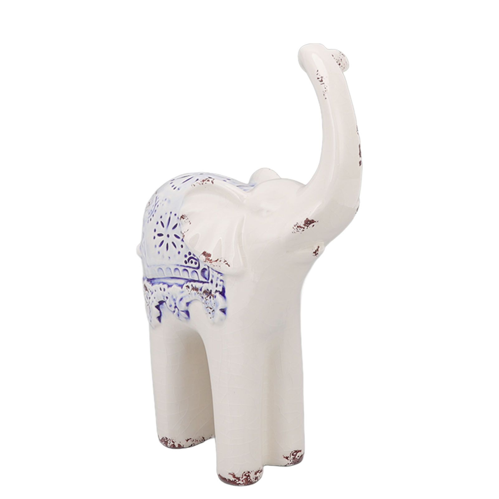 Elephant Ceramic Decor Safe Round Slippy Exquisite Porcelain Elephant Sculpture for Home Office Ornament S - Image 3