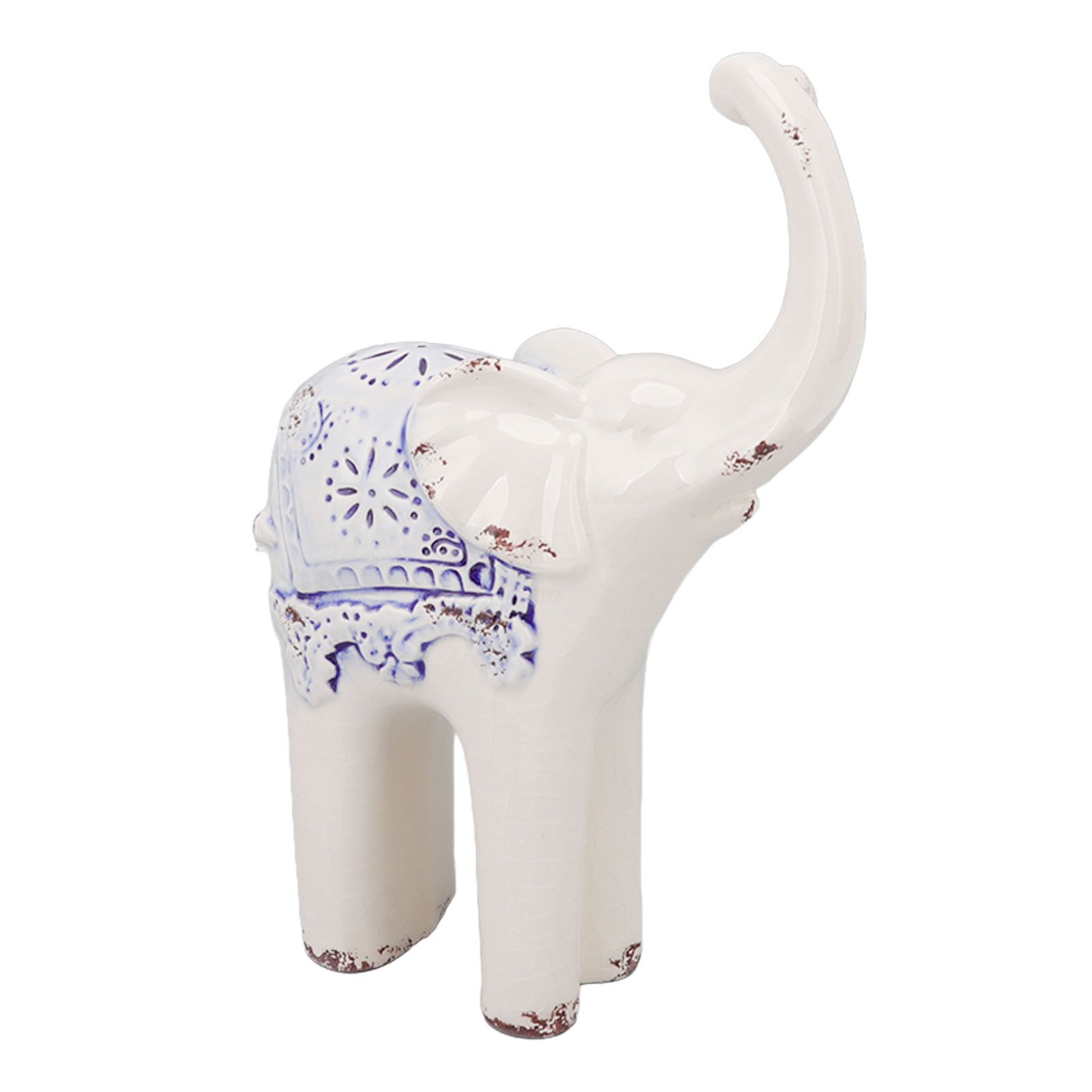 Elephant Ceramic Decor Safe Round Slippy Exquisite Porcelain Elephant Sculpture for Home Office Ornament S - Image 4