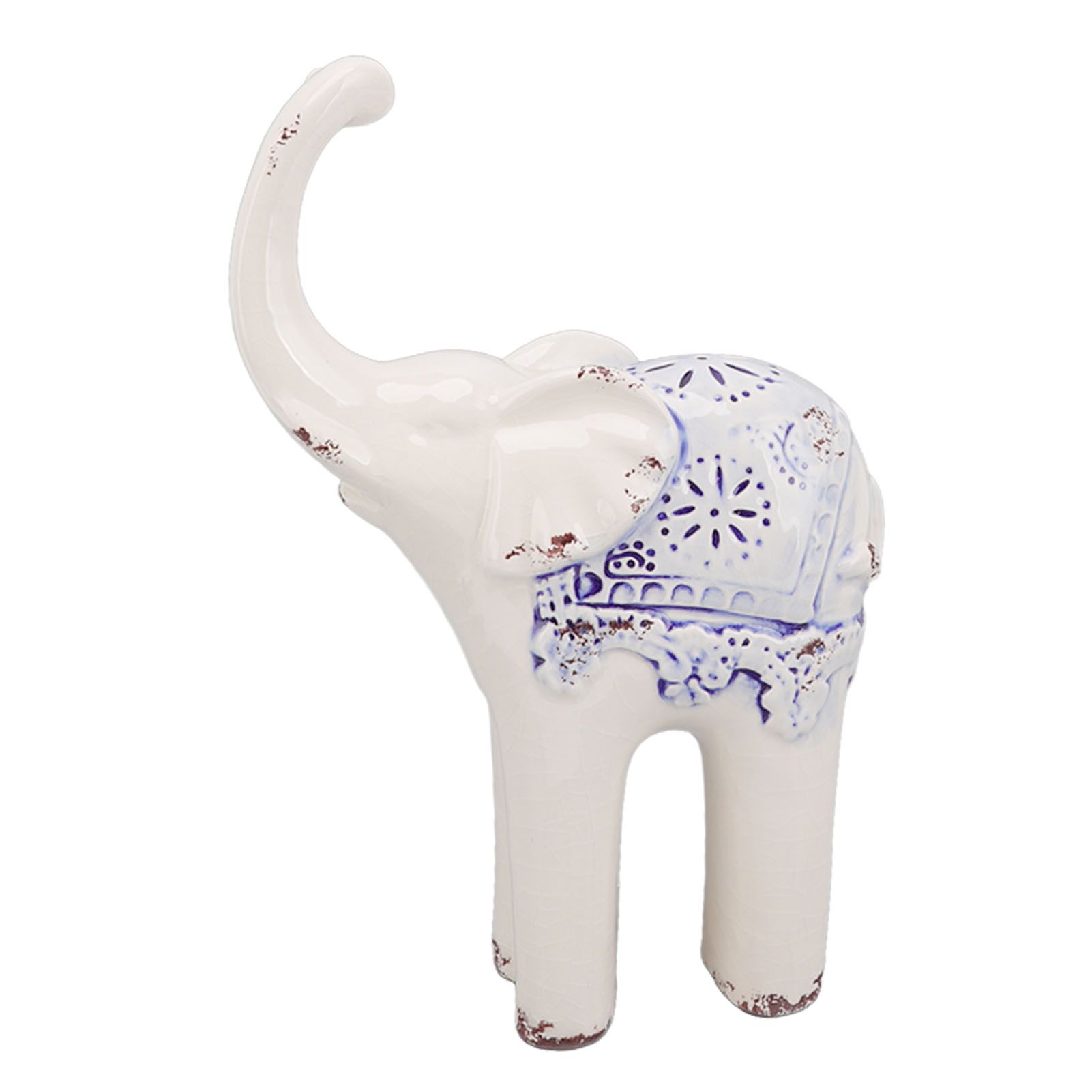 Elephant Ceramic Decor Safe Round Slippy Exquisite Porcelain Elephant Sculpture for Home Office Ornament S - Image 5