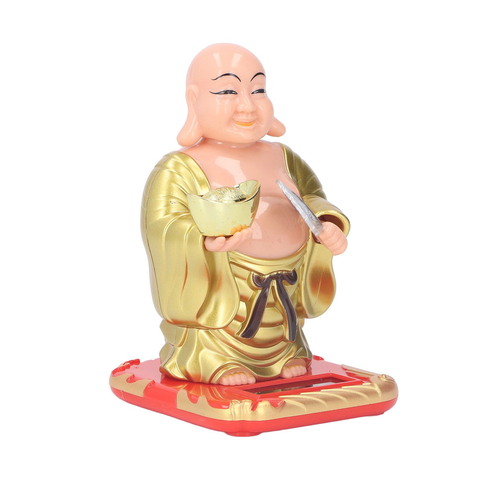 Standing Maitreya Buddha Solar Ornaments Light Energy Sensing Buddha Statue Decoration for Office Home Car Gift Small - Image 2