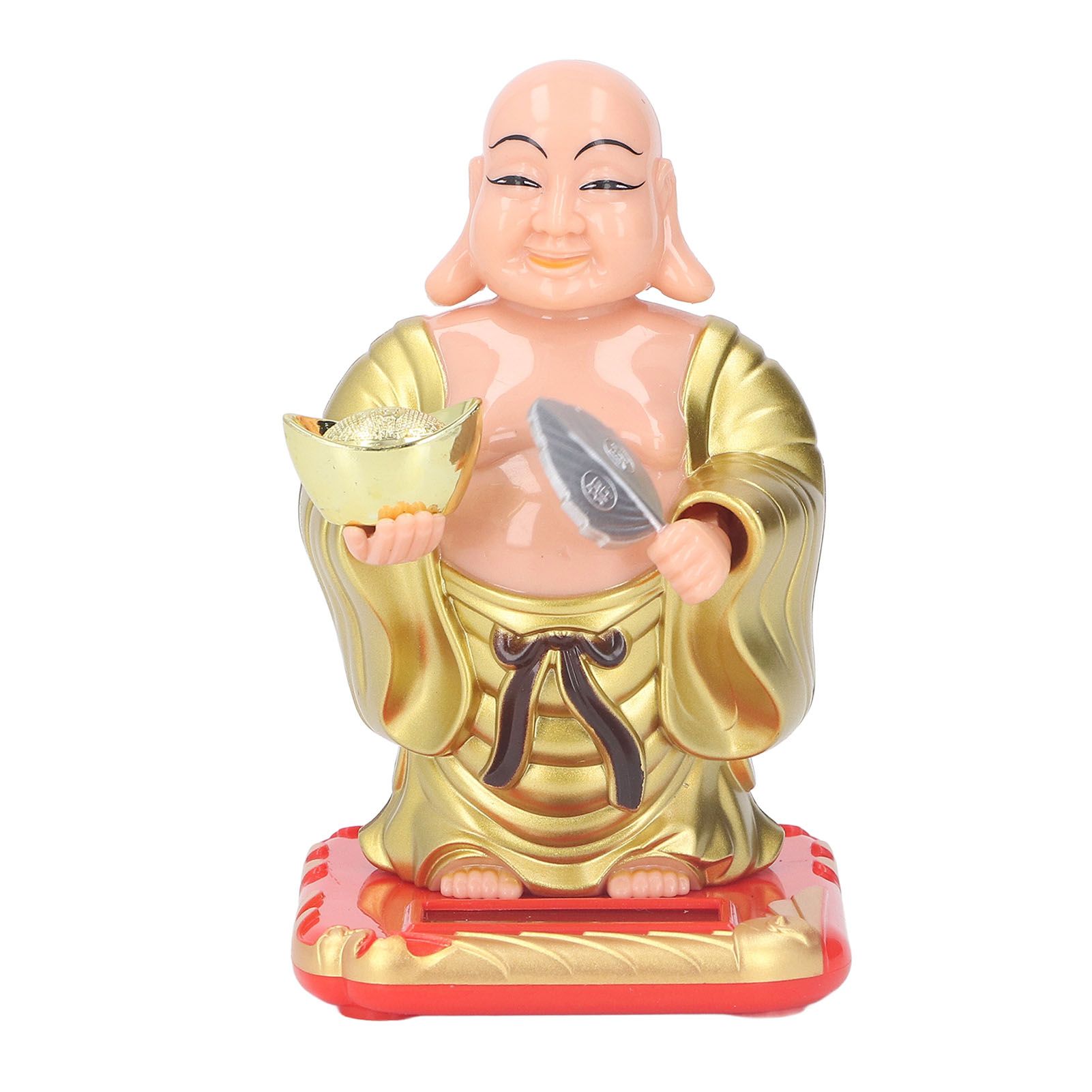 Standing Maitreya Buddha Solar Ornaments Light Energy Sensing Buddha Statue Decoration for Office Home Car Gift Small - Image 3