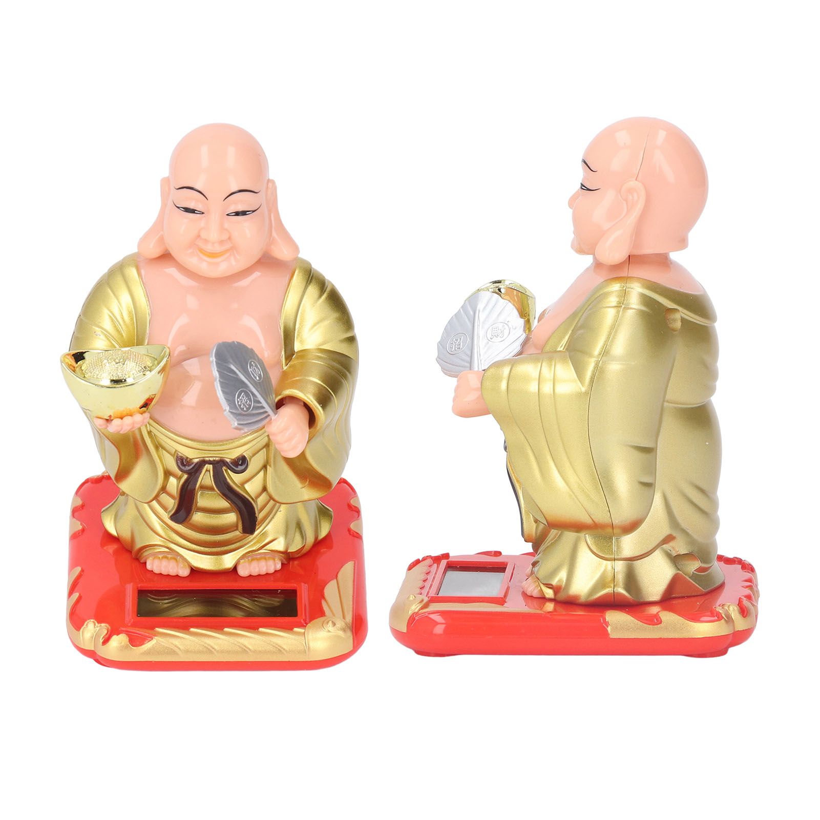 Standing Maitreya Buddha Solar Ornaments Light Energy Sensing Buddha Statue Decoration for Office Home Car Gift Small - Image 8