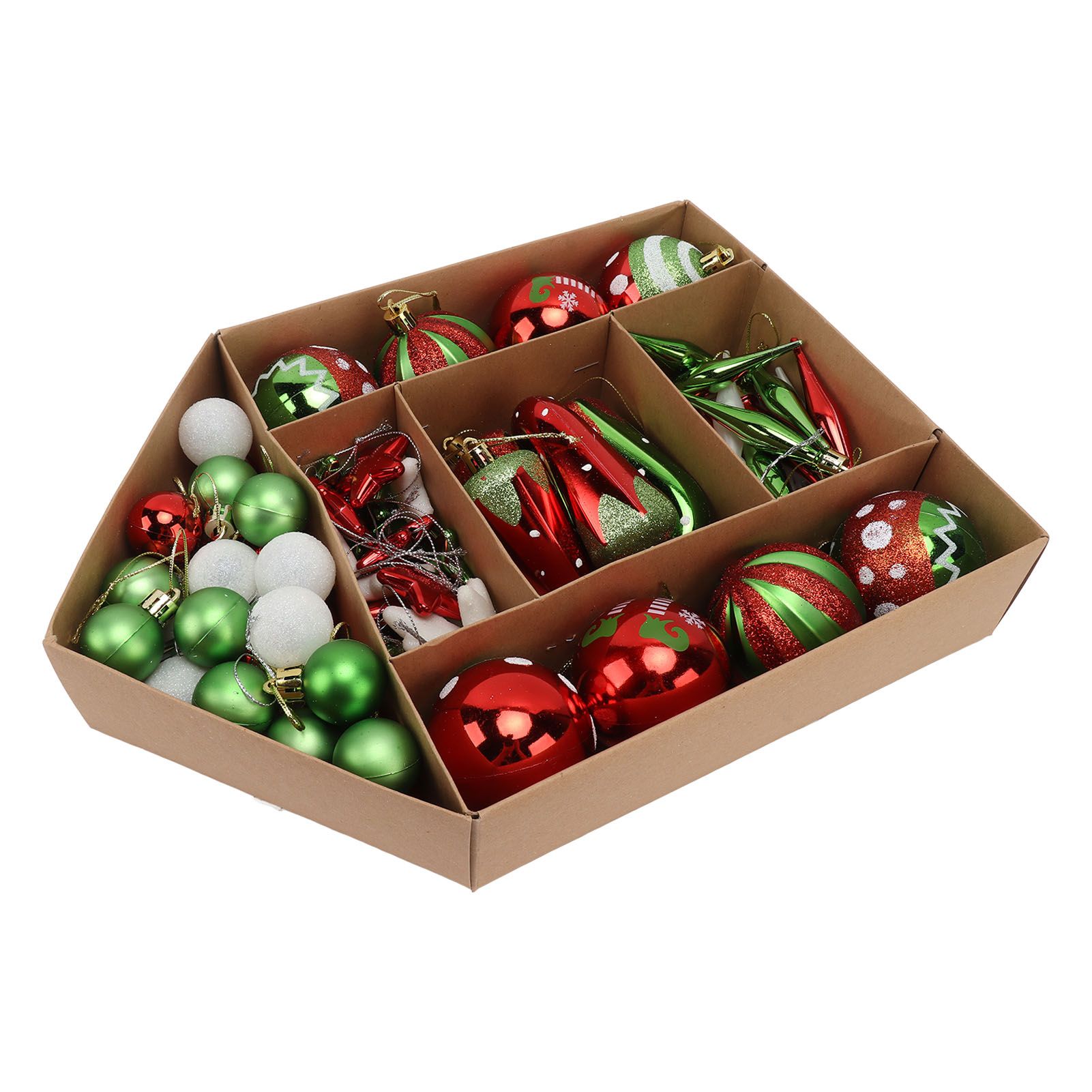 Christmas Tree Ornaments Assorted Set Lightweight Electroplated Christmas Tree Hanging Balls Pendants Set for Home Garden D - Image 2