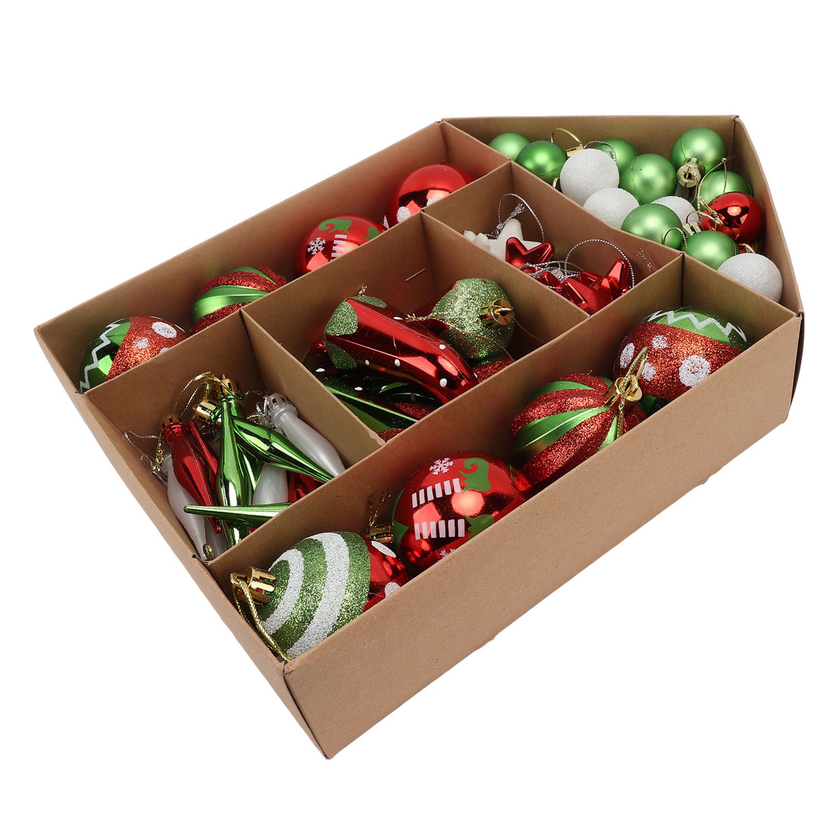 Christmas Tree Ornaments Assorted Set Lightweight Electroplated Christmas Tree Hanging Balls Pendants Set for Home Garden D - Image 4