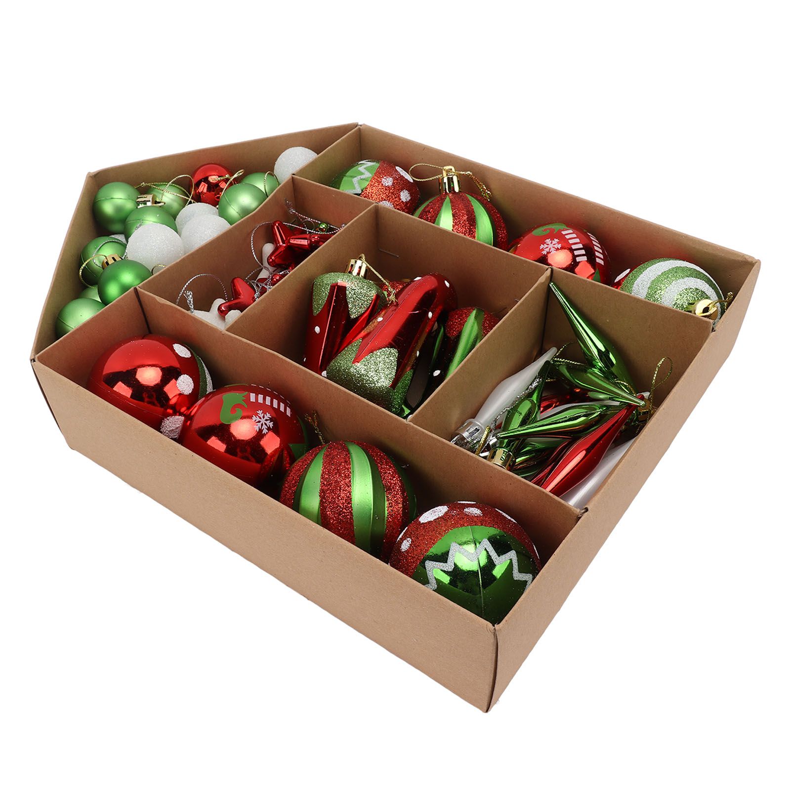 Christmas Tree Ornaments Assorted Set Lightweight Electroplated Christmas Tree Hanging Balls Pendants Set for Home Garden D - Image 6