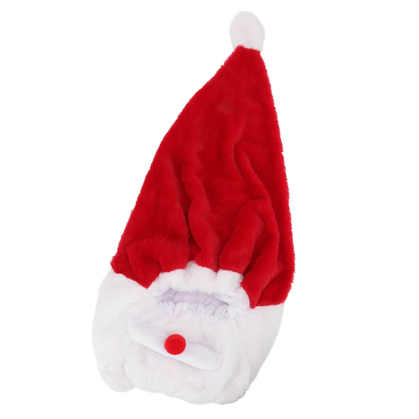 Christmas Helmet Cover Plush Scratch Proof Motorcycle Helmet Hat for Entertainment Decoration - Image 1