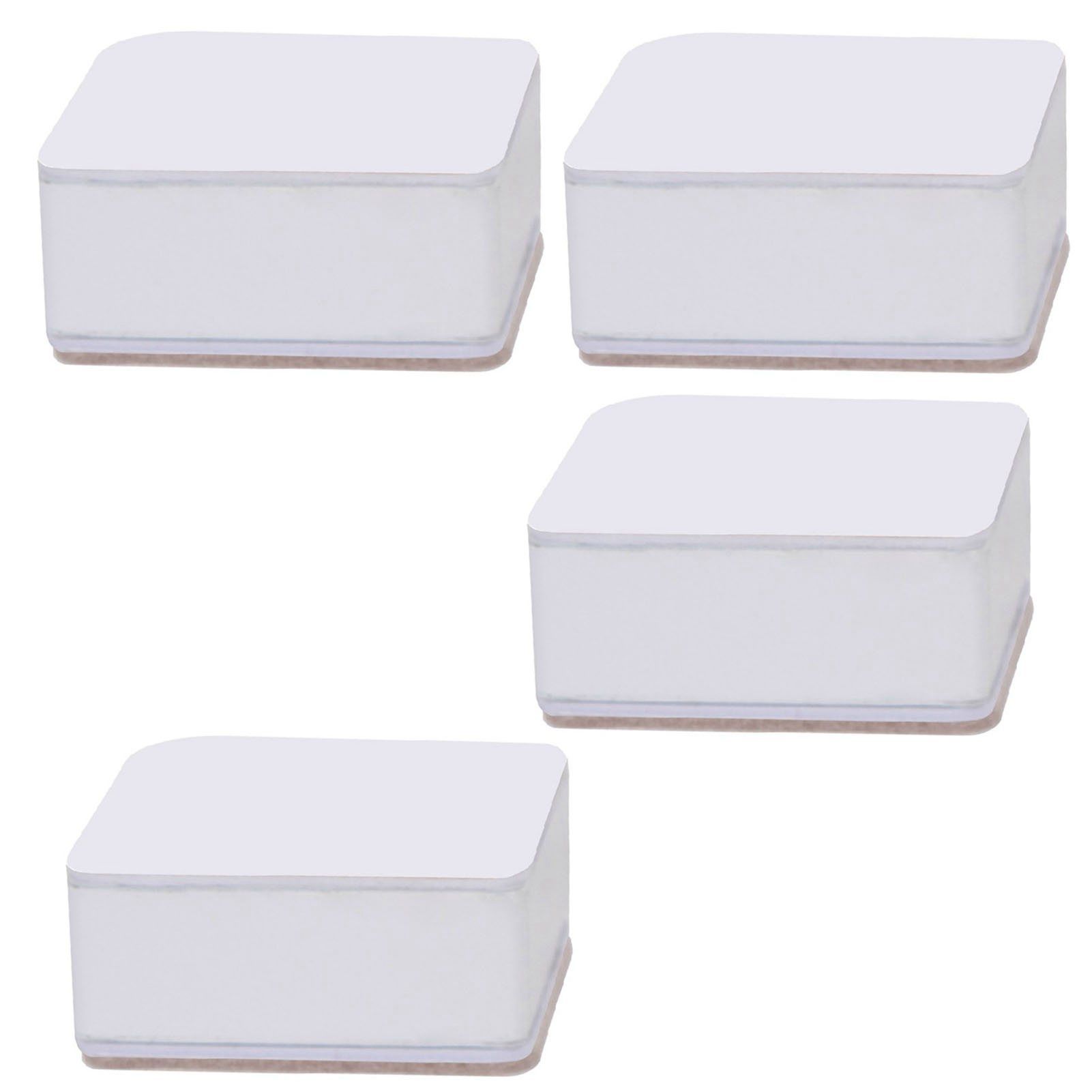 Carbon Steel Furniture Risers Self Adhesive Furniture Lift Anti Slip Low Noise Bed Lifter with Felt Pad for Sofa Couch White - Image 4