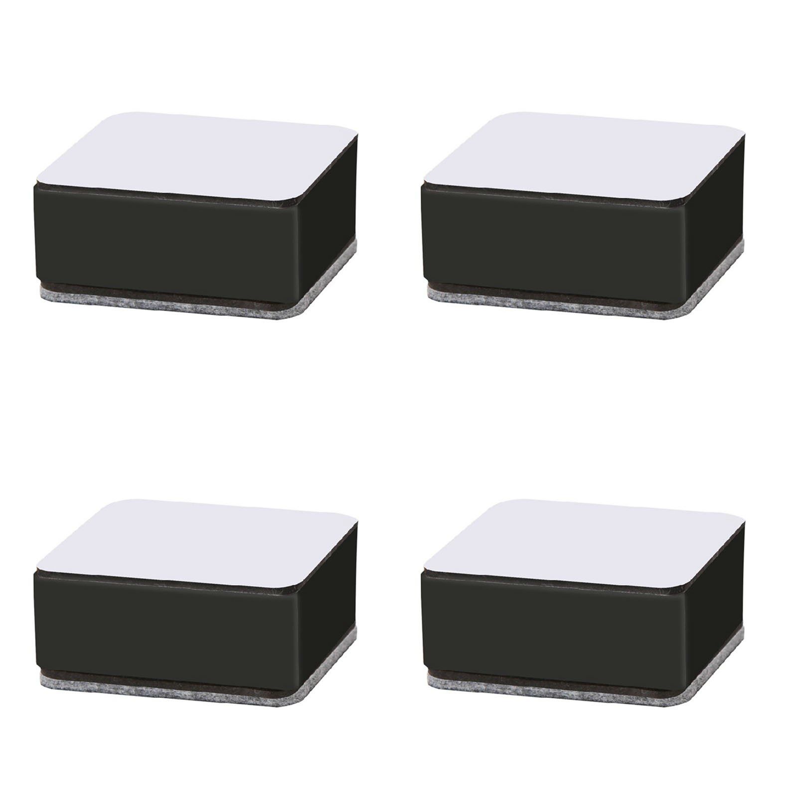 Carbon Steel Furniture Risers Self Adhesive Furniture Lift Anti Slip Low Noise Bed Lifter with Felt Pad for Sofa Couch Black - Image 1