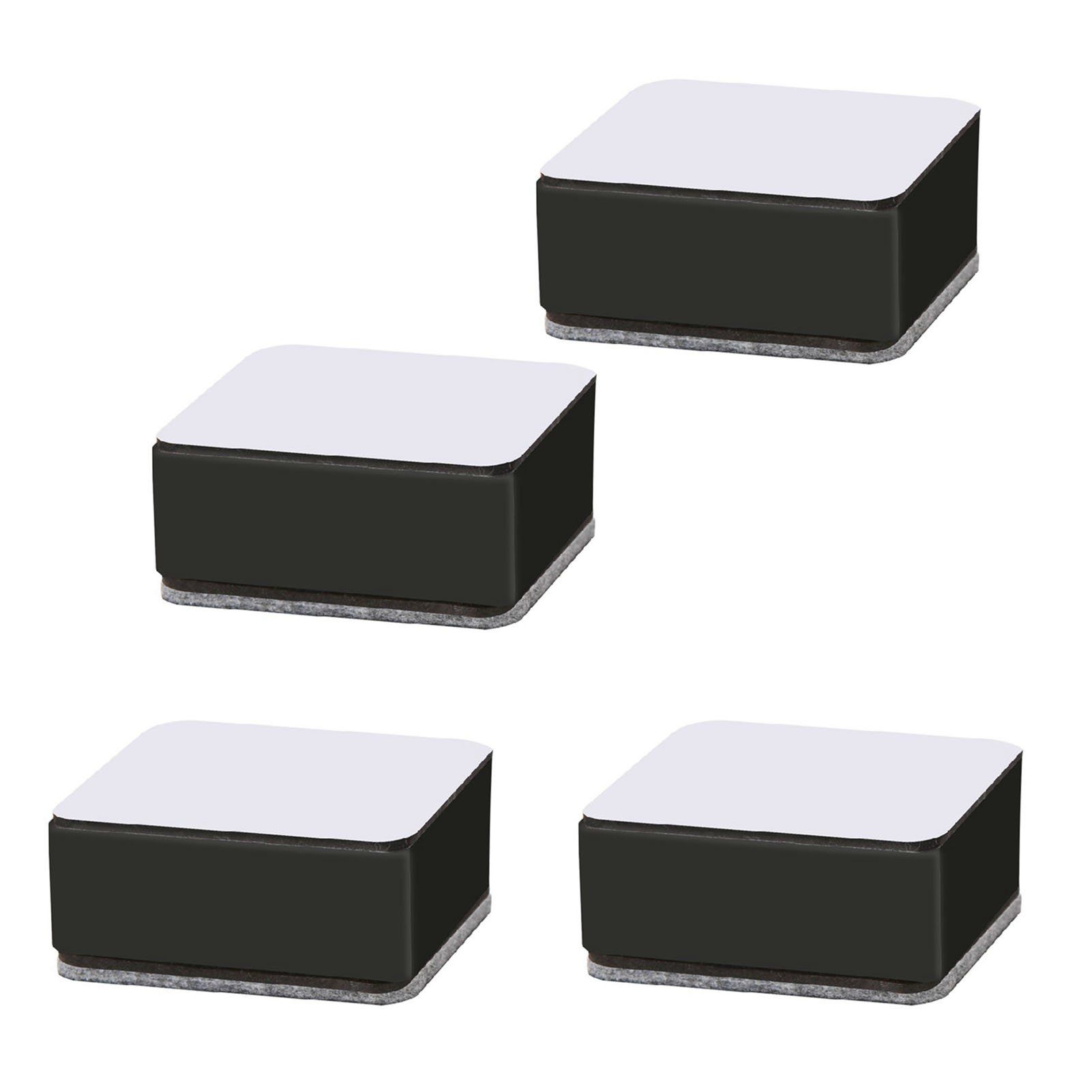 Carbon Steel Furniture Risers Self Adhesive Furniture Lift Anti Slip Low Noise Bed Lifter with Felt Pad for Sofa Couch Black - Image 3