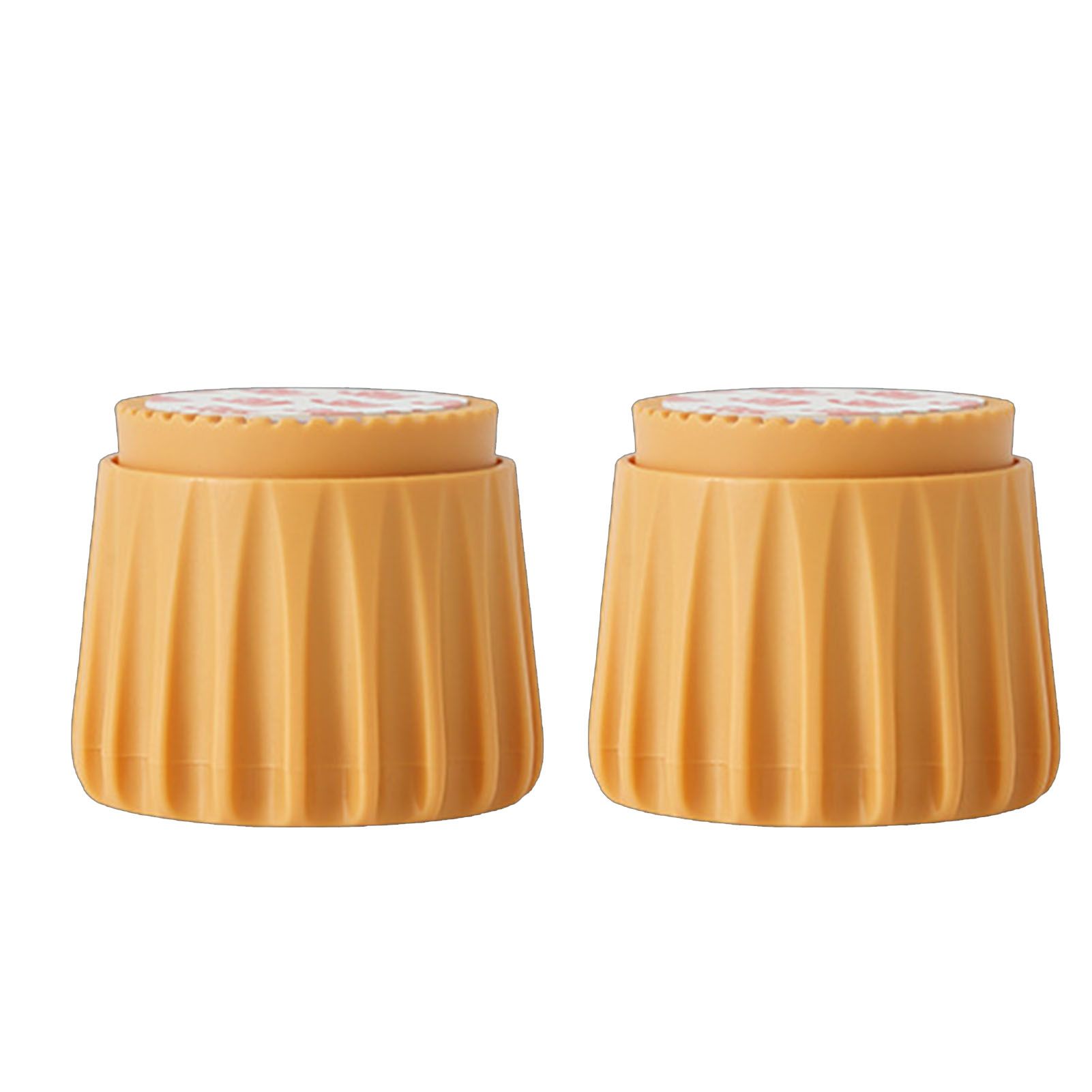 2Pcs Wall Bed Stopper Anti Collision ABS Punch Free Rotatable Mute Bed Anti Shake Tool for Home Yellow Small - Image 1