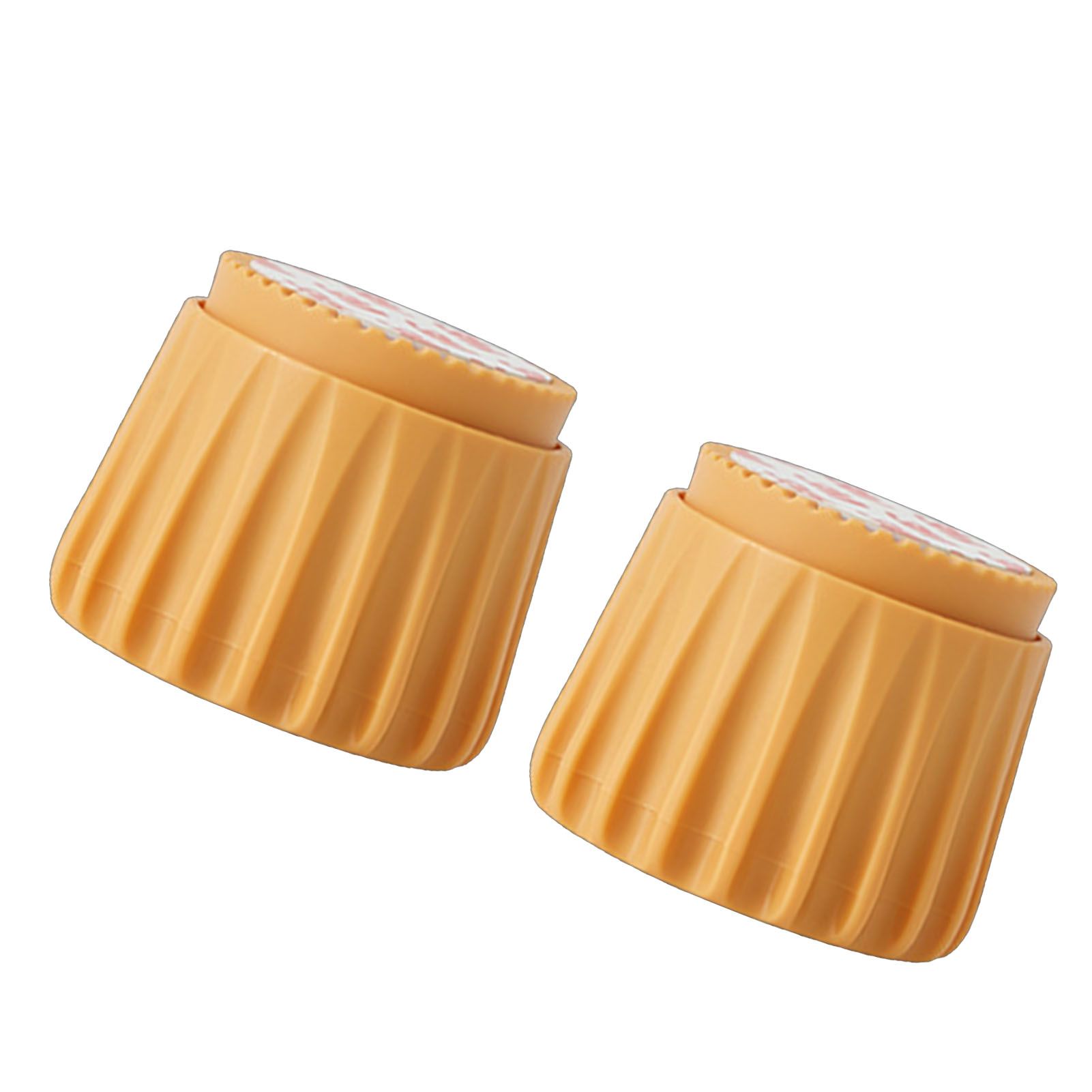 2Pcs Wall Bed Stopper Anti Collision ABS Punch Free Rotatable Mute Bed Anti Shake Tool for Home Yellow Small - Image 2