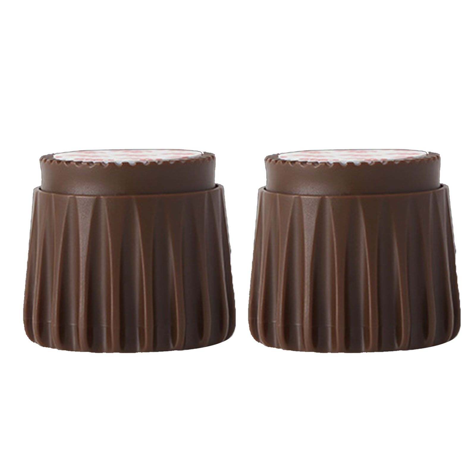2Pcs Wall Bed Stopper Anti Collision ABS Punch Free Rotatable Mute Bed Anti Shake Tool for Home Brown Small - Image 1