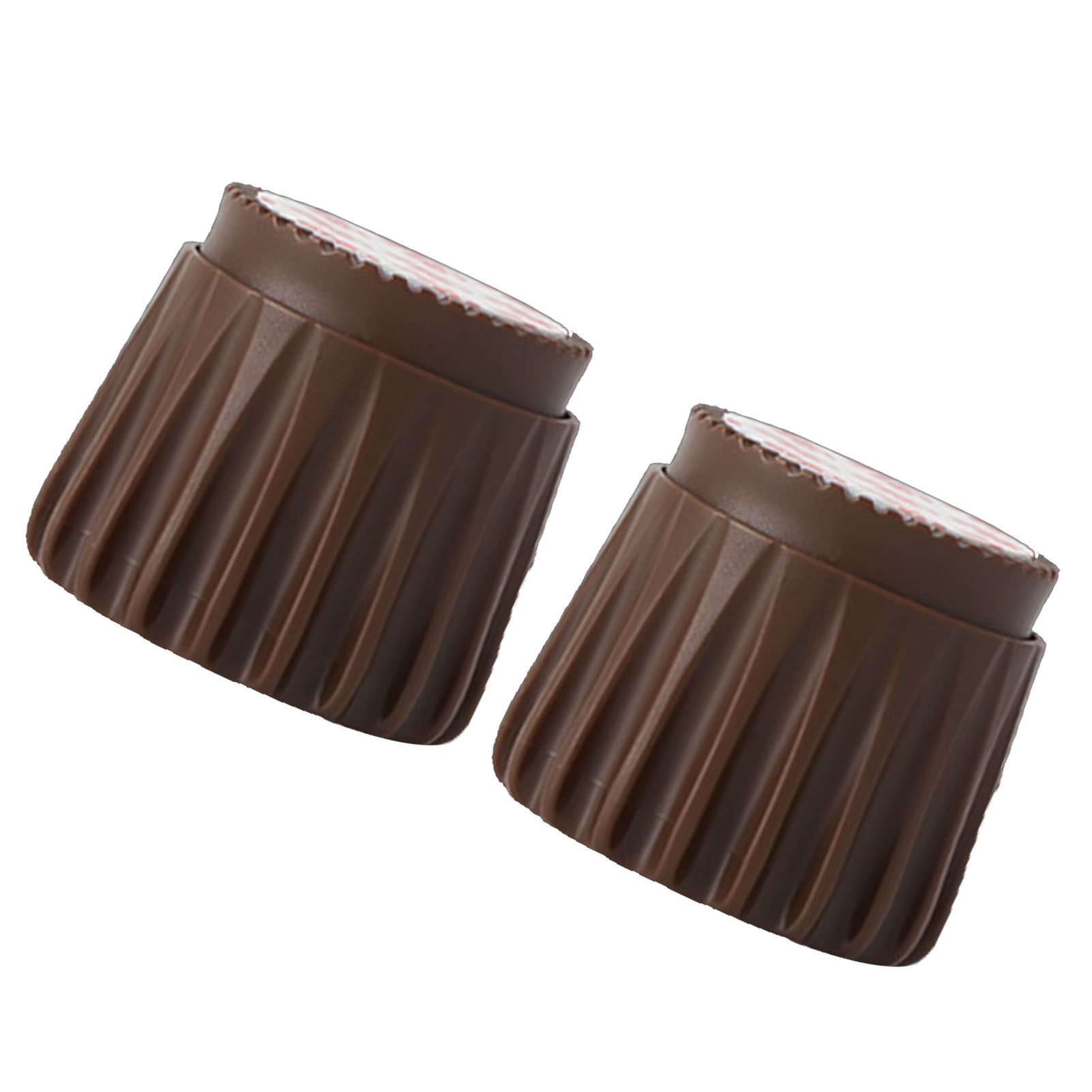 2Pcs Wall Bed Stopper Anti Collision ABS Punch Free Rotatable Mute Bed Anti Shake Tool for Home Brown Small - Image 2