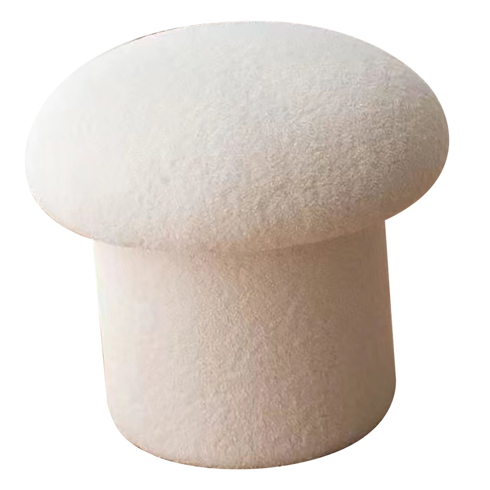 Sofa Bench Simple Modern Elastic Comfortable Soft Round Pine Wooden Foot Stool for Home Decoration White - Image 2