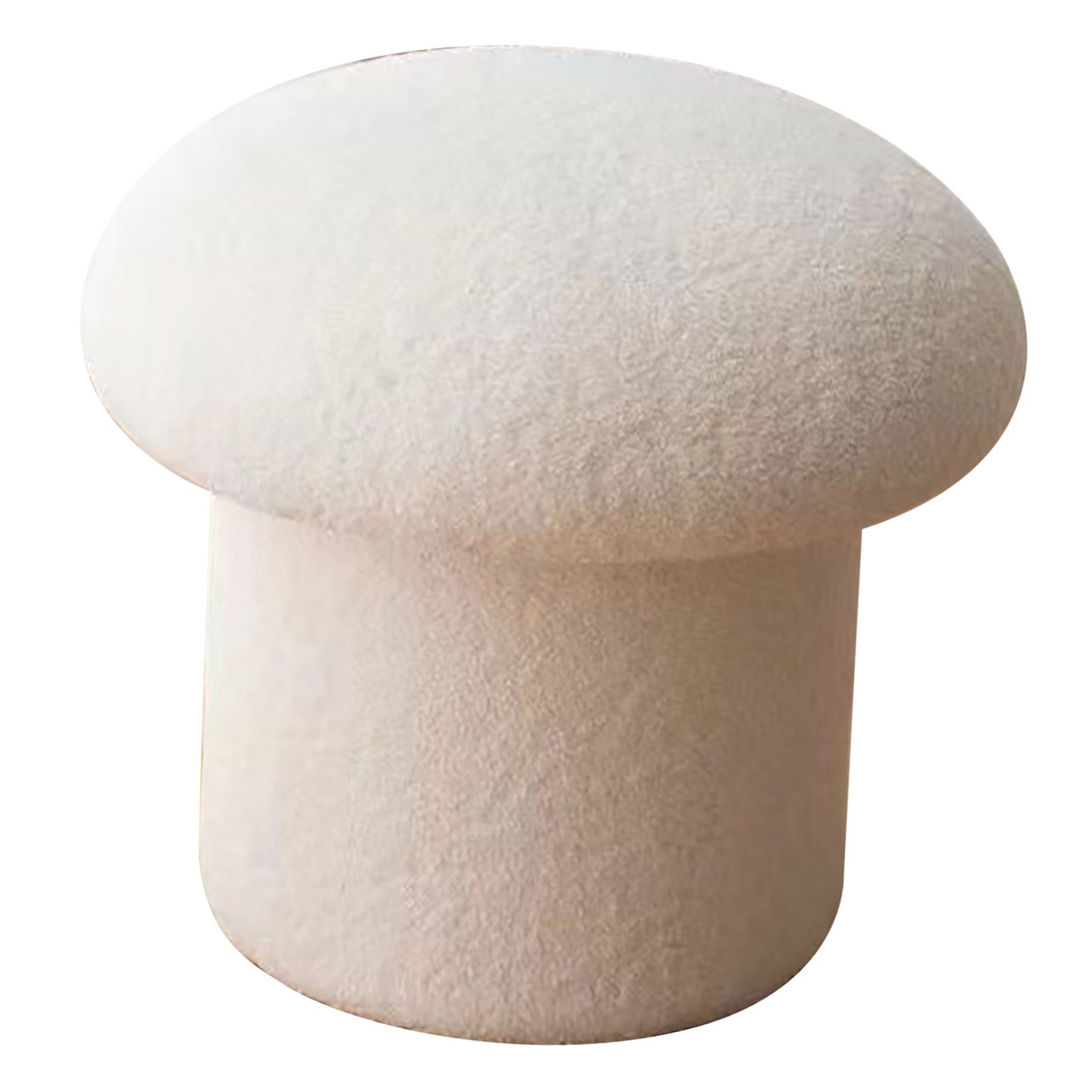 Sofa Bench Simple Modern Elastic Comfortable Soft Round Pine Wooden Foot Stool for Home Decoration White - Image 3