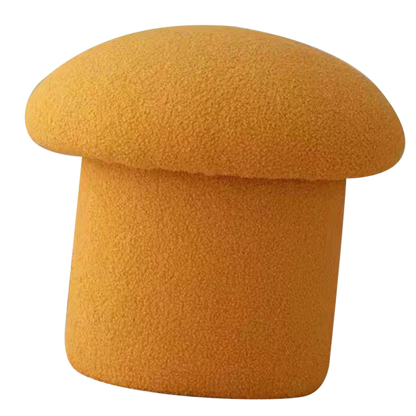 Sofa Bench Simple Modern Elastic Comfortable Soft Round Pine Wooden Foot Stool for Home Decoration Yellow - Image 1