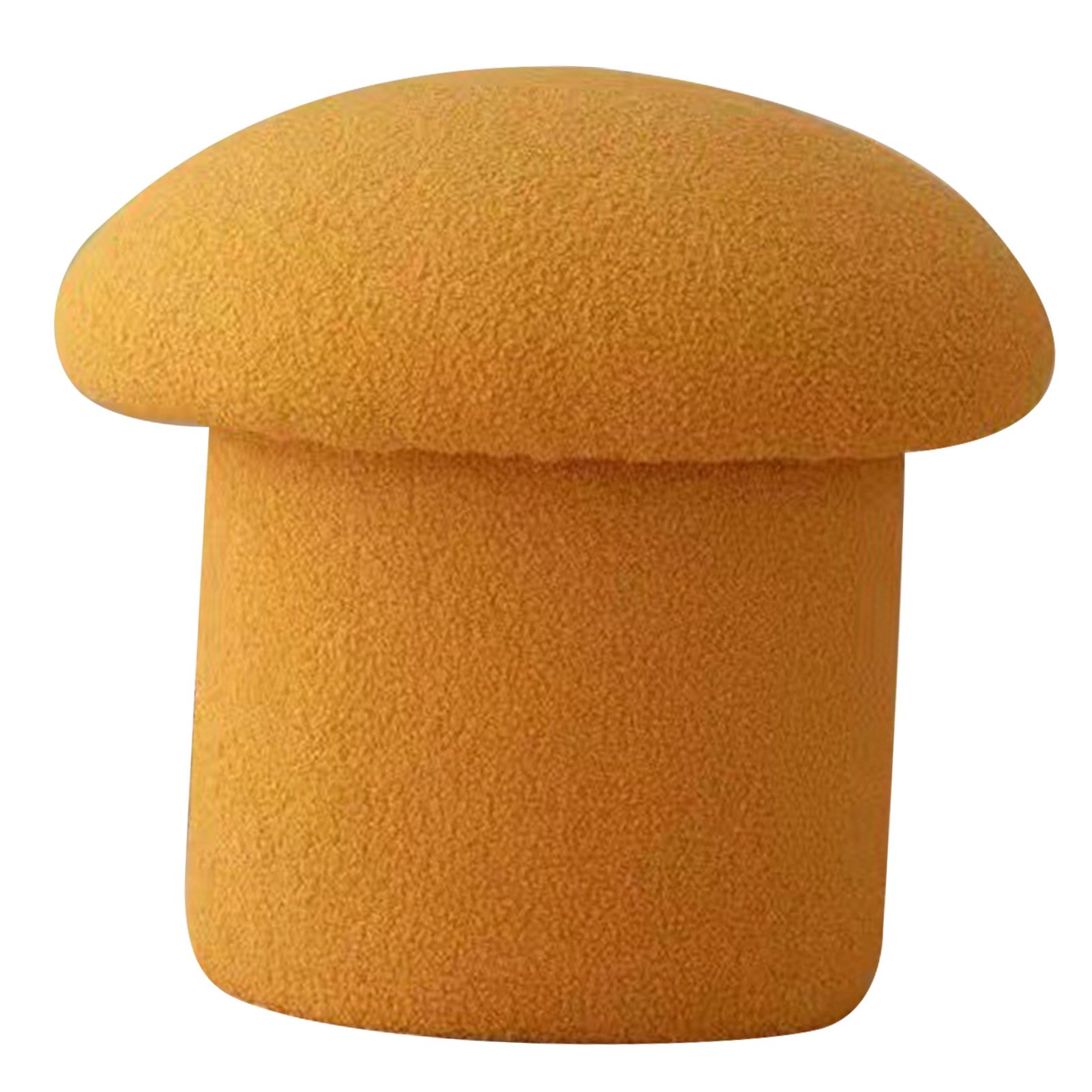 Sofa Bench Simple Modern Elastic Comfortable Soft Round Pine Wooden Foot Stool for Home Decoration Yellow - Image 2