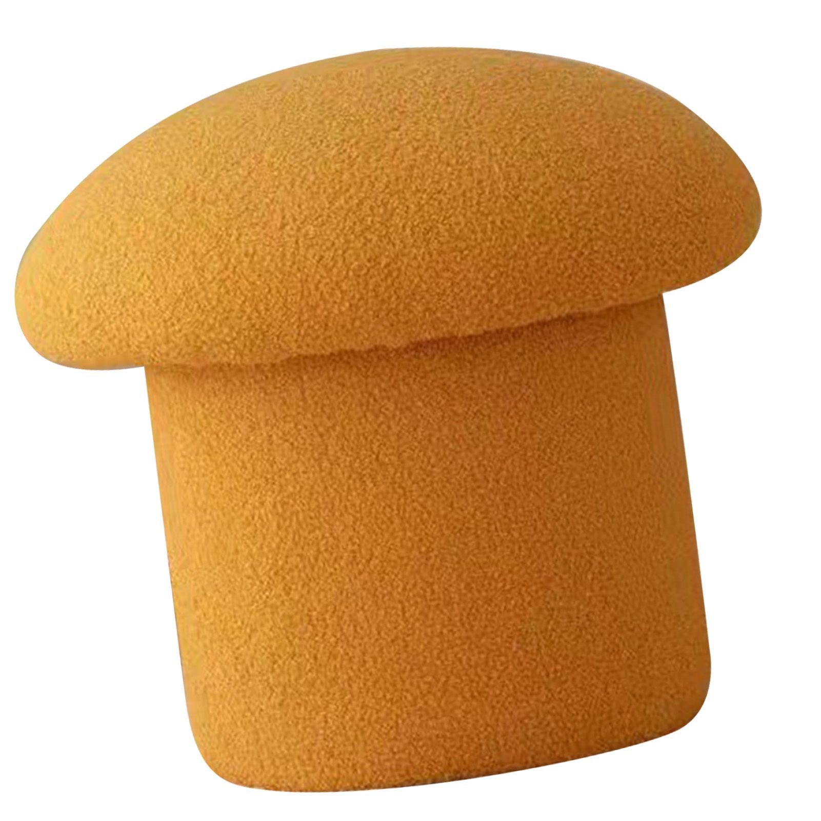 Sofa Bench Simple Modern Elastic Comfortable Soft Round Pine Wooden Foot Stool for Home Decoration Yellow - Image 3