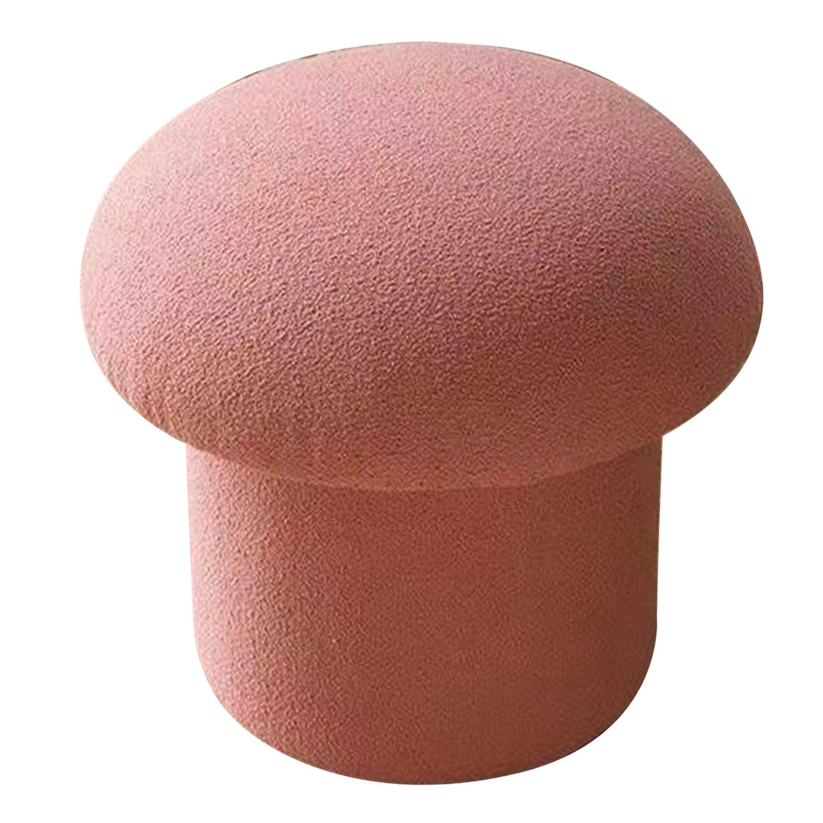 Sofa Bench Simple Modern Elastic Comfortable Soft Round Pine Wooden Foot Stool for Home Decoration Pink - Image 1