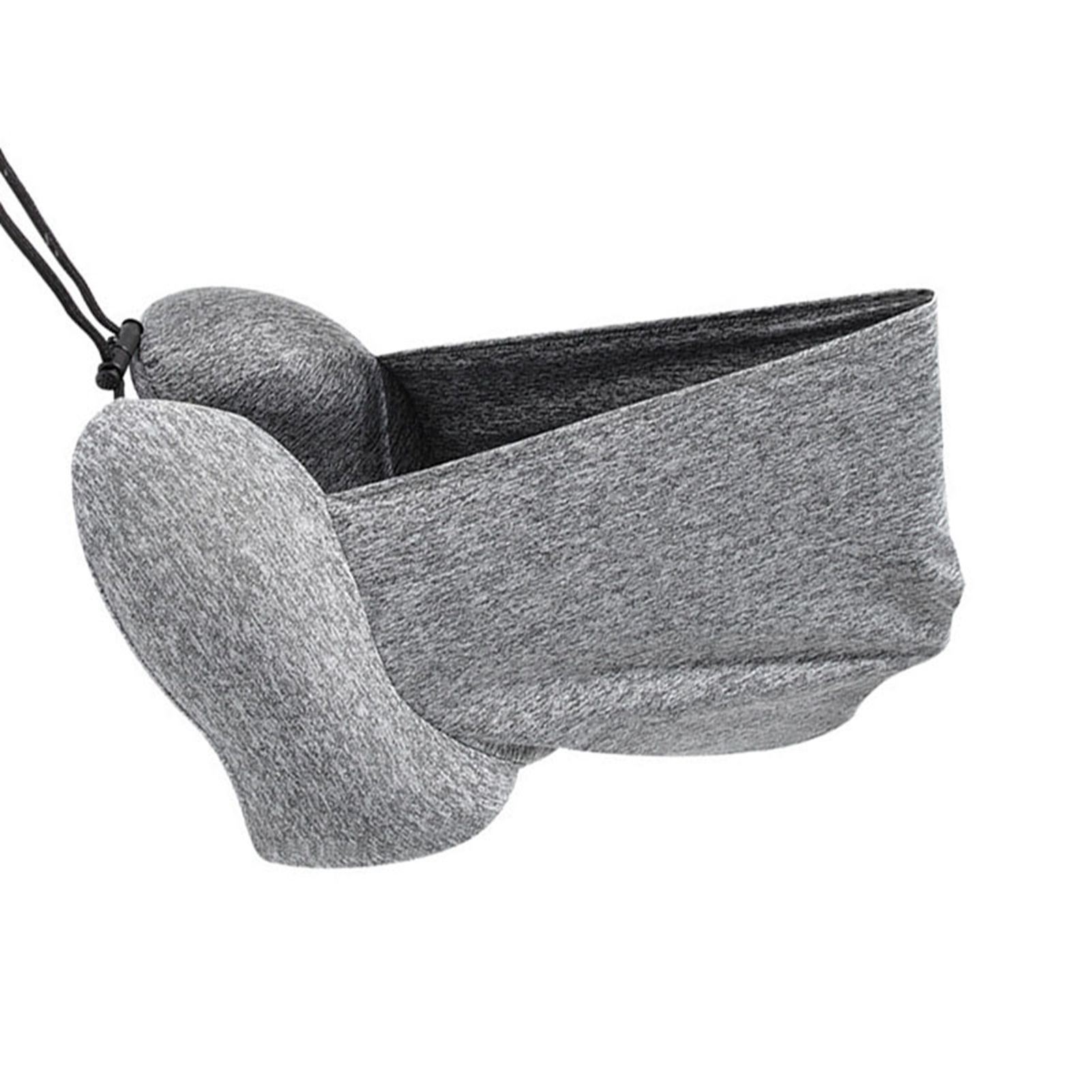 Hooded U Shaped Pillow Removable Neck Protection Memory Cotton Neck Travel Pillow for Home Outdoor Travel Car Grey U043‑3 - Image 4