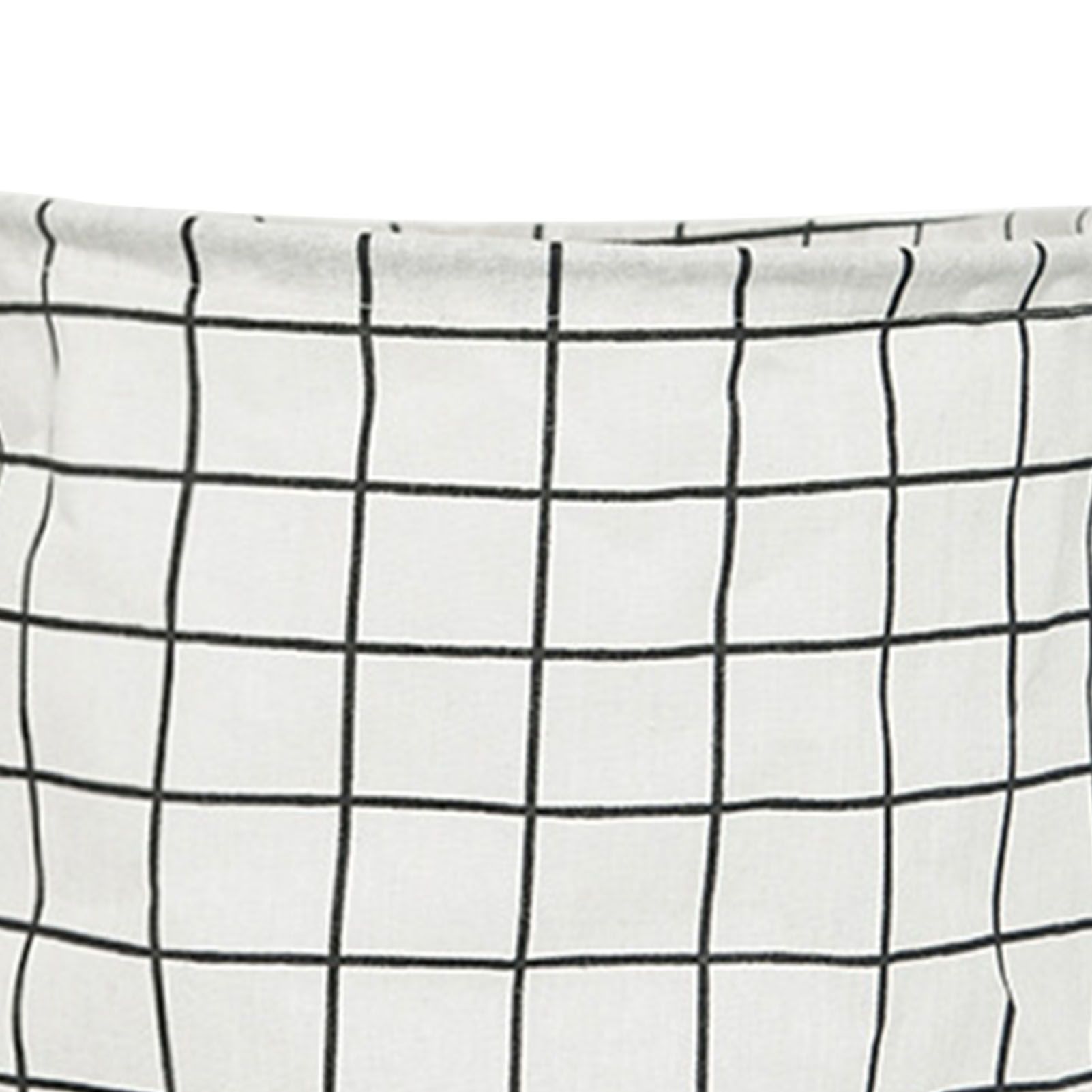 Foldable Dirty Clothes Basket Household Cotton Linen Dirty Laundry Basket Storage Basket Laundry Organizer White Squares - Image 8