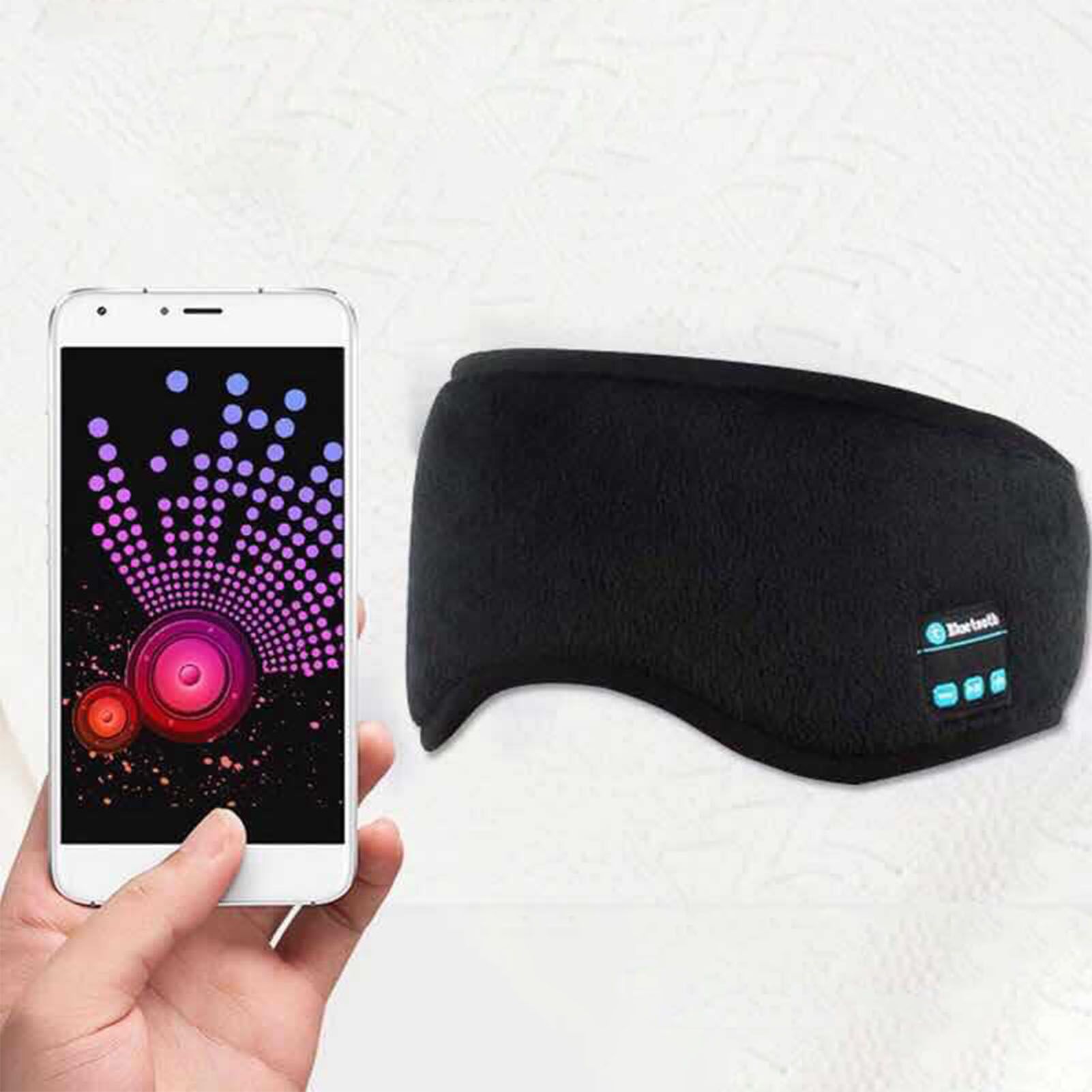 Smart Eye Mask Wireless Bluetooth 5.0 Music Communication Light Shading for Sleep Black - Image 5