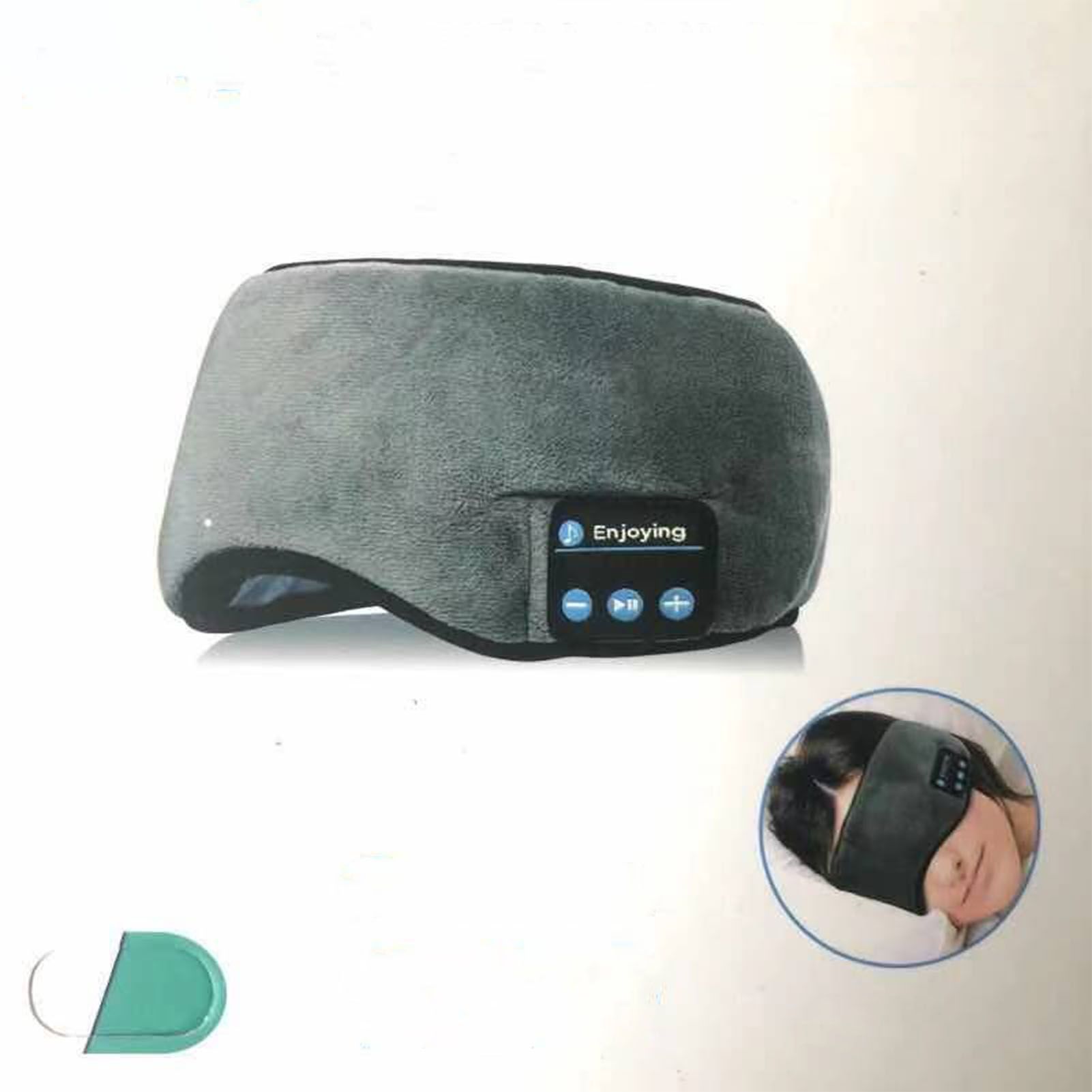 Smart Eye Mask Wireless Bluetooth 5.0 Music Communication Light Shading for Sleep Grey - Image 3