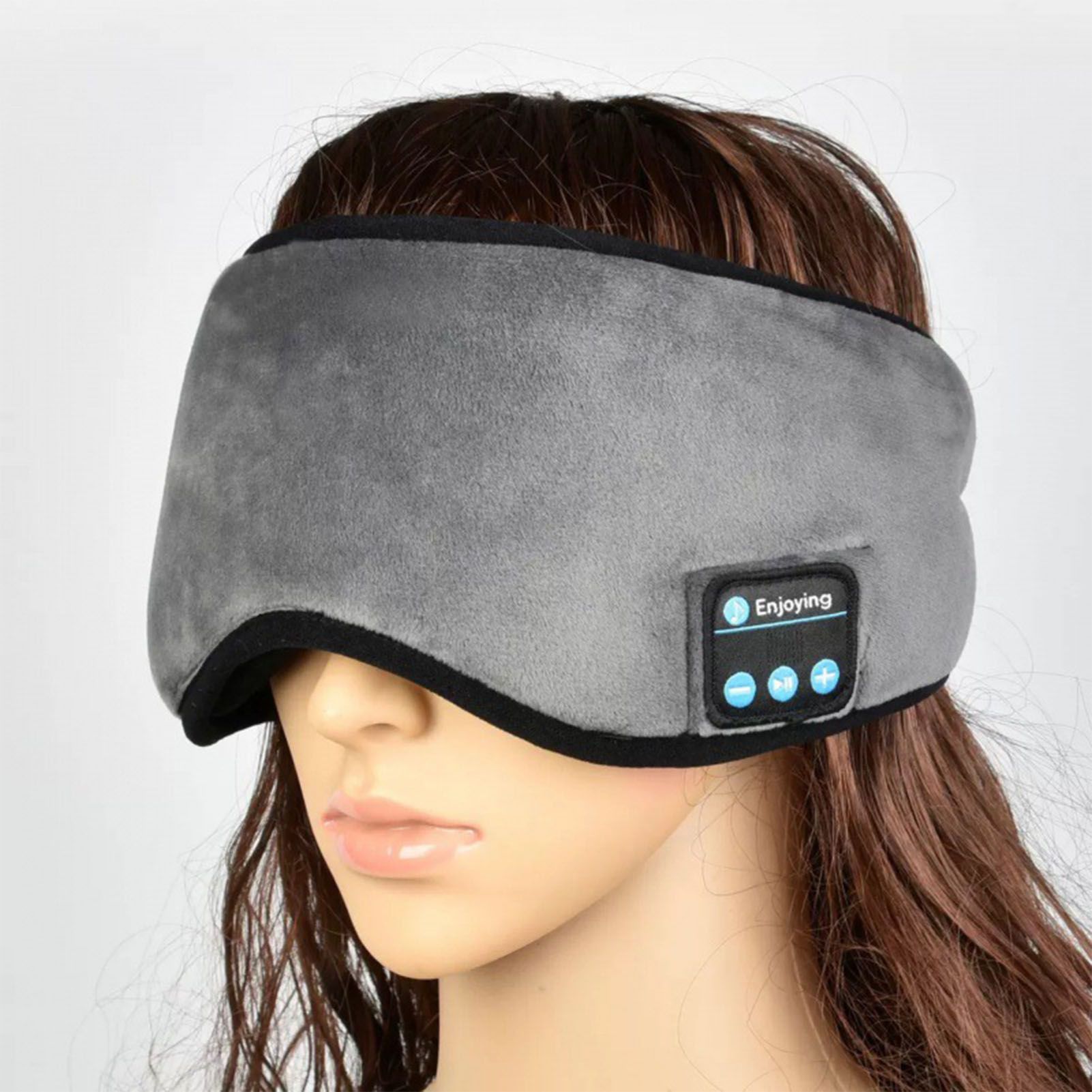 Smart Eye Mask Wireless Bluetooth 5.0 Music Communication Light Shading for Sleep Grey - Image 4
