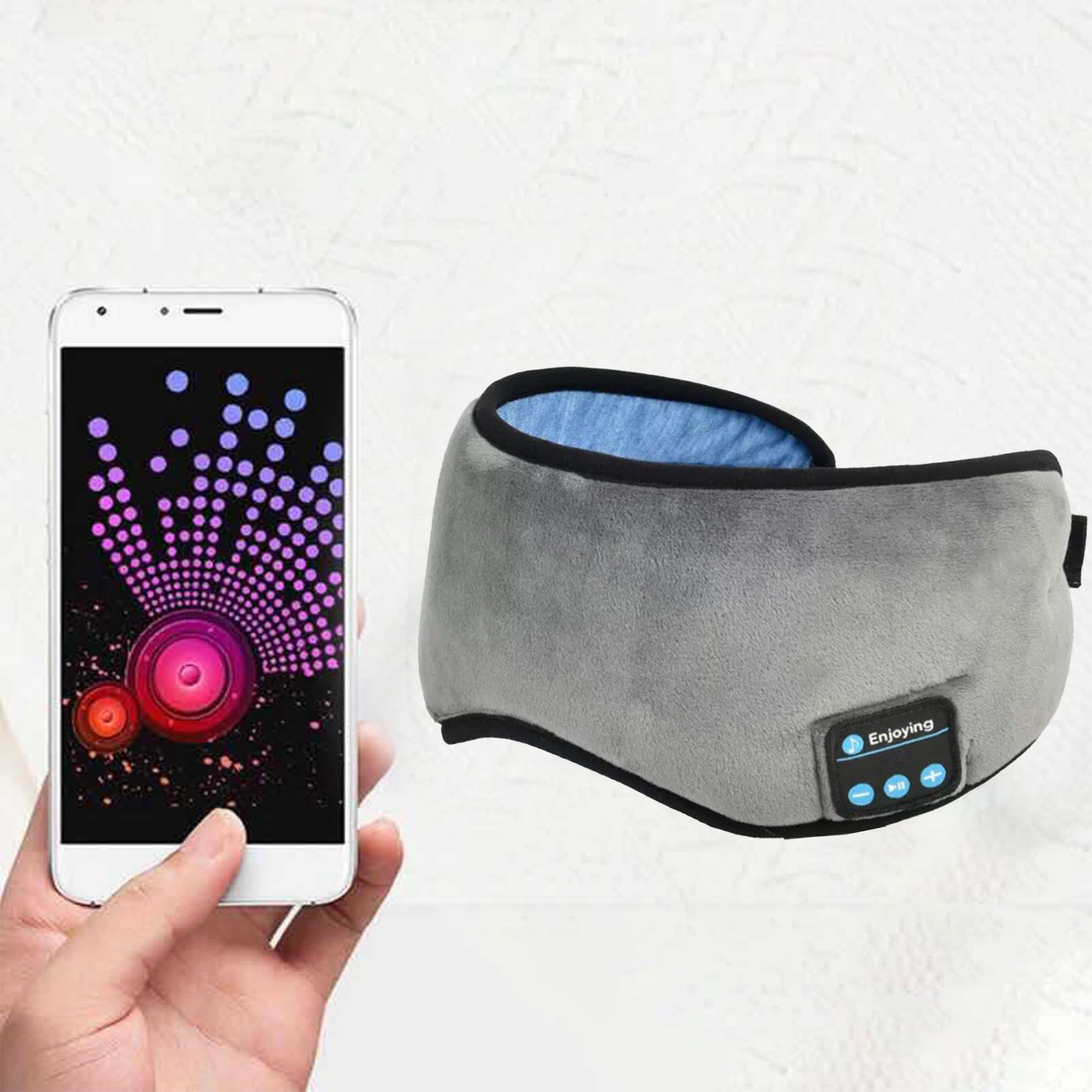Smart Eye Mask Wireless Bluetooth 5.0 Music Communication Light Shading for Sleep Grey - Image 5