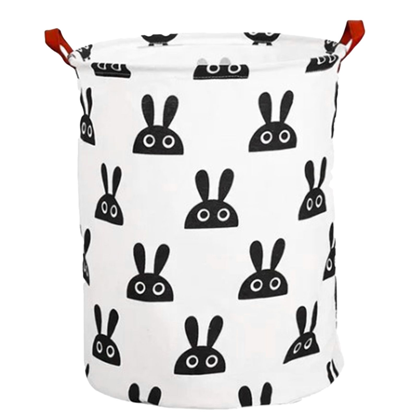 Laundry Basket Cute Rabbit Cotton 40x40x50cm Dirty Clothes Hamper Storage Basket Waterproof Lining Bin - Image 1