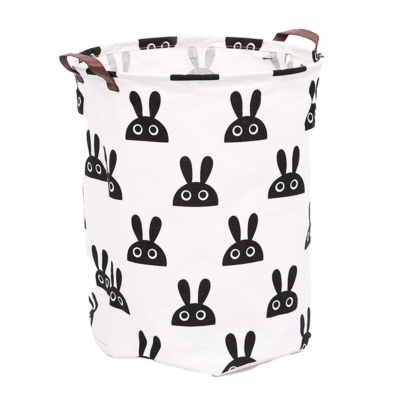 Laundry Basket Cute Rabbit Cotton 40x40x50cm Dirty Clothes Hamper Storage Basket Waterproof Lining Bin - Image 3