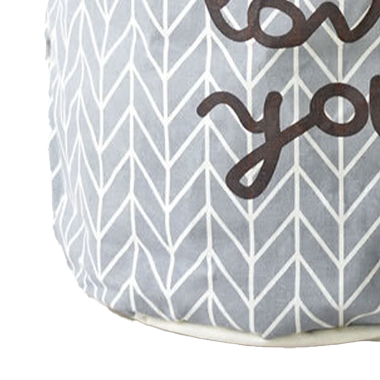 Laundry Basket Cotton Linen Foldable Round Dirty Clothes Storage Bag Folding Laundry Hamper for Home Dormitory Grey - Image 8