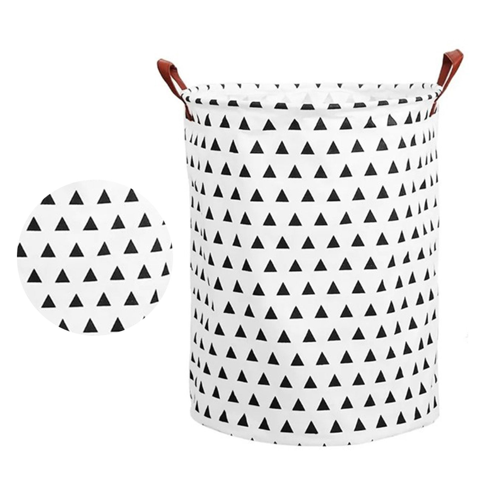 Laundry Basket Cotton Linen 40x40x50cm Dirty Clothes Hamper Storage Basket Waterproof Lining Bin - Image 3