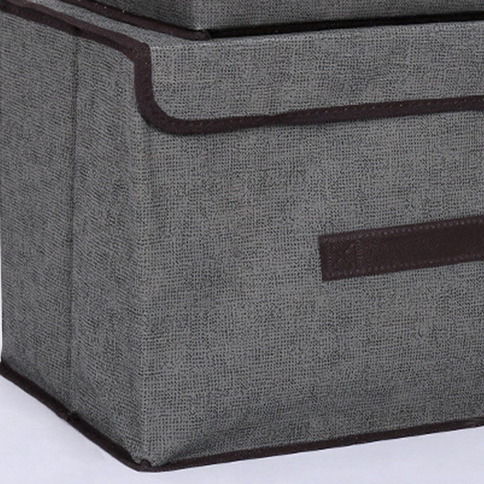 4 Pcs Non Woven Storage Box Case Dustproof Collapsible Two Large and Two Small for Household Home Grey - Image 7