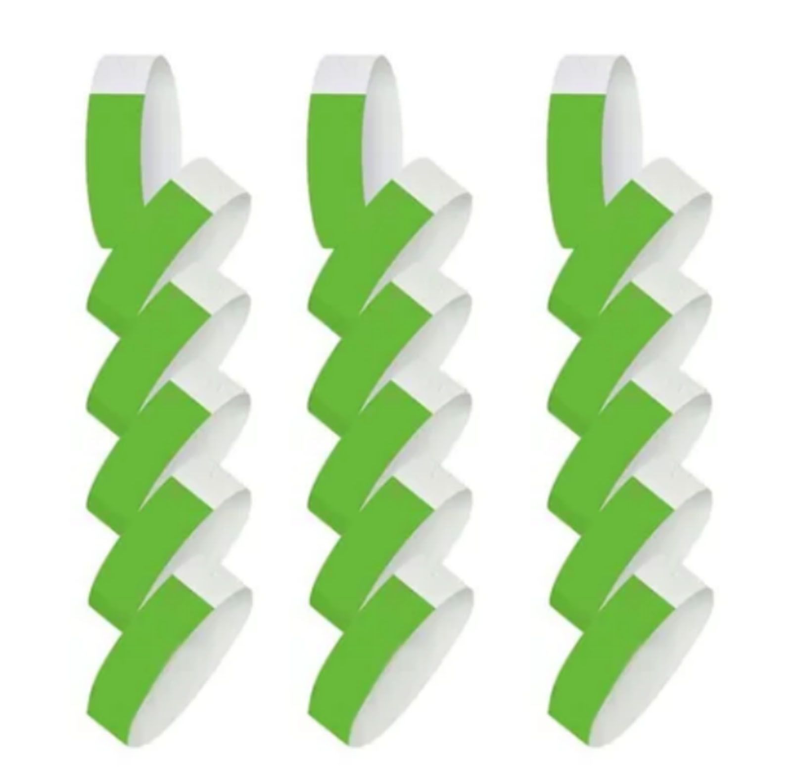300pcs Synthetic Paper Wristbands Disposable Waterproof Paper Wrist Strap Event Wrist Bands for Amusement Park Green - Image 3