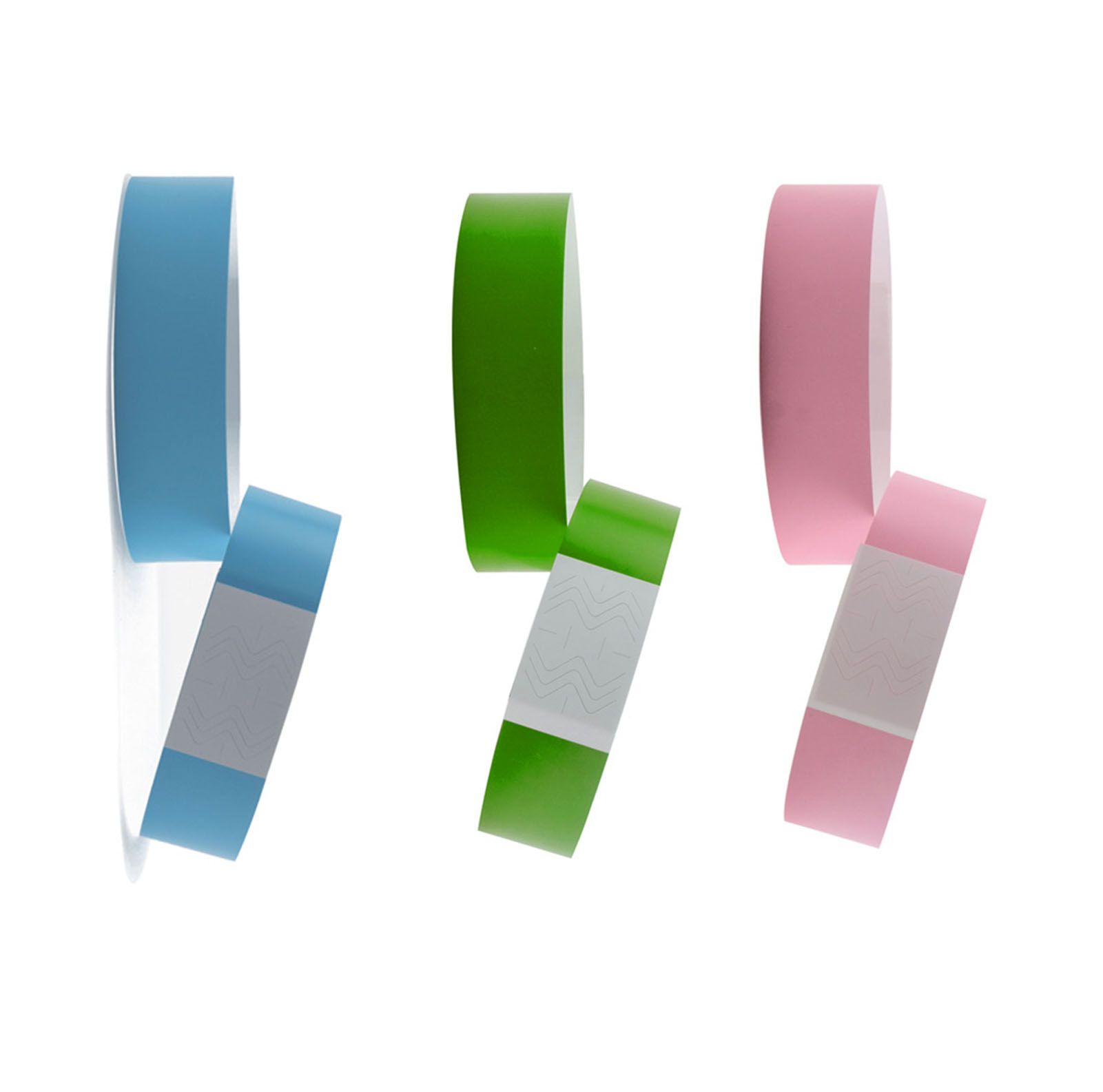 300pcs Synthetic Paper Wristbands Disposable Waterproof Paper Wrist Strap Event Wrist Bands for Amusement Park Green Pink Blue - Image 2