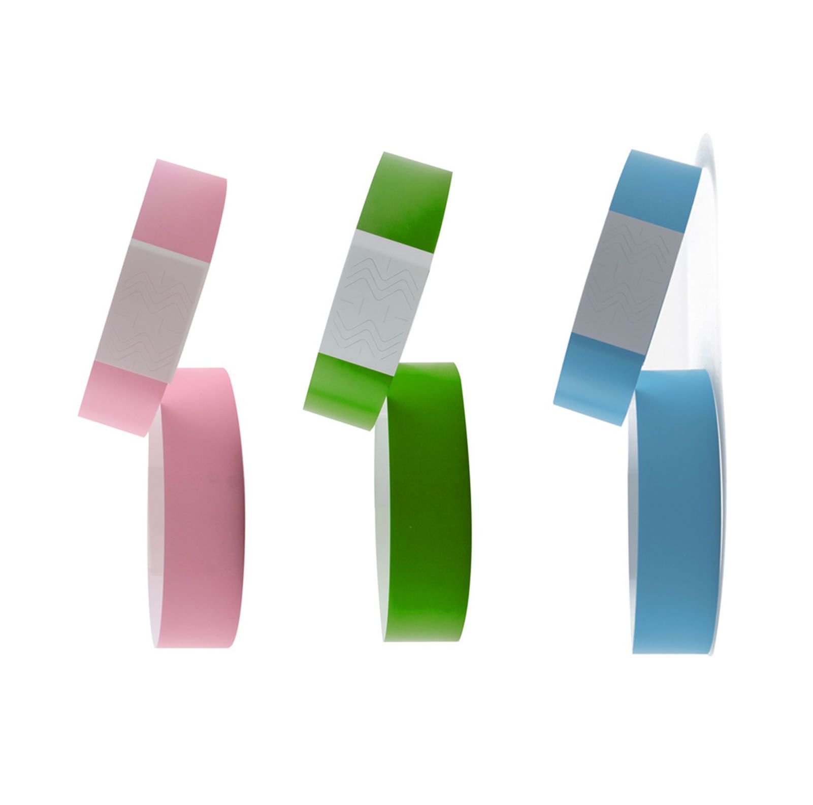 300pcs Synthetic Paper Wristbands Disposable Waterproof Paper Wrist Strap Event Wrist Bands for Amusement Park Green Pink Blue - Image 4